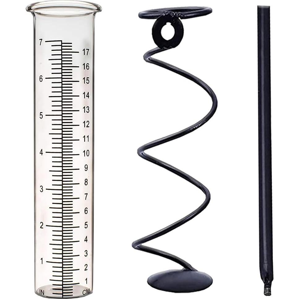 Medidor de Lluvia BIUWING con Estaca, 12.7 cm, Jardín