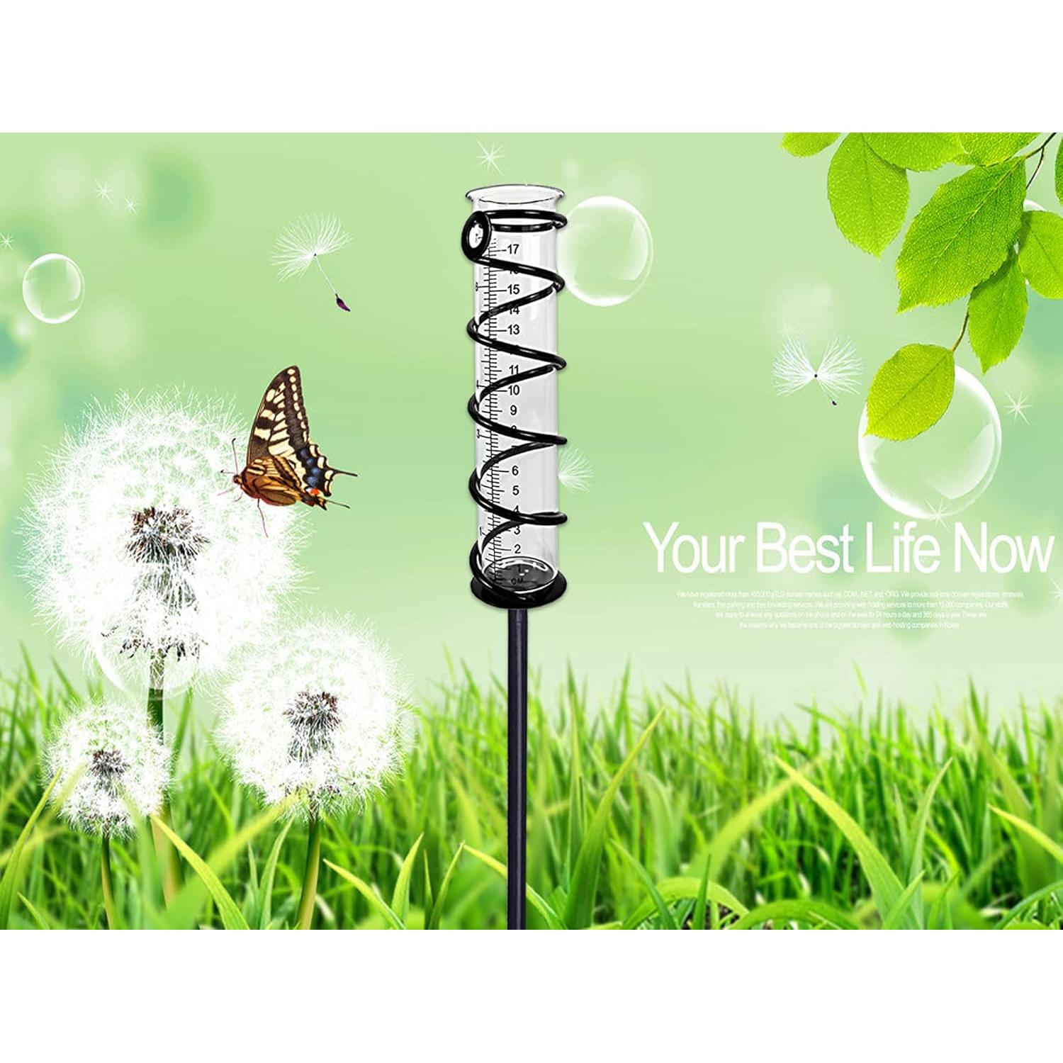 Medidor de Lluvia BIUWING con Estaca, 12.7 cm, Jardín