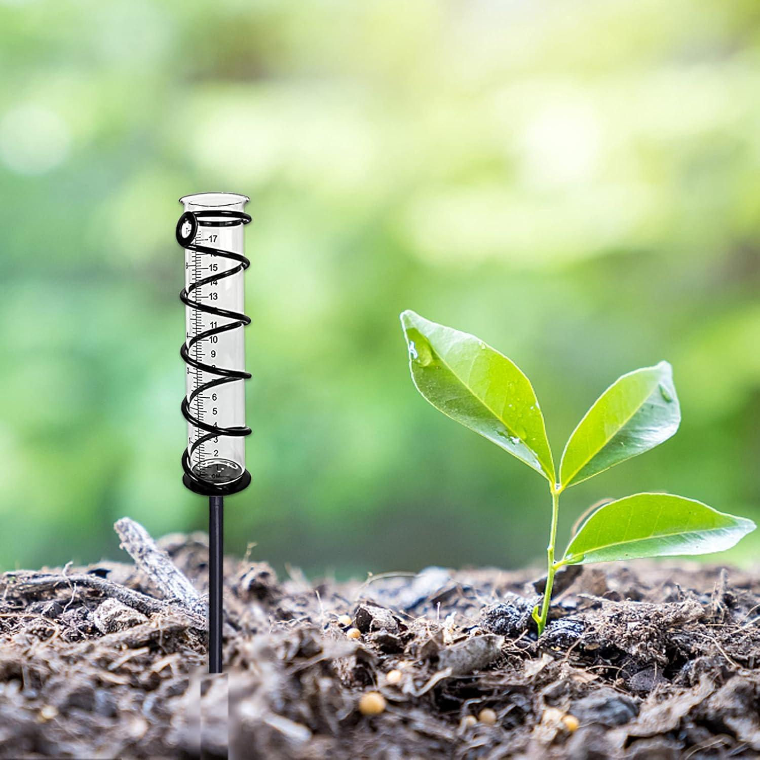 Medidor de Lluvia BIUWING con Estaca, 12.7 cm, Jardín