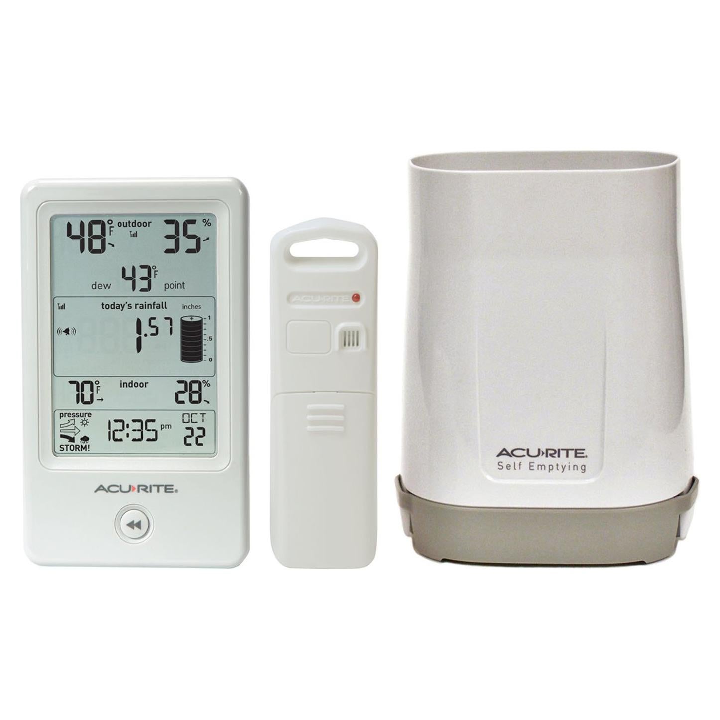 Pluviómetro AcuRite 01089M con Termómetro y Humedad