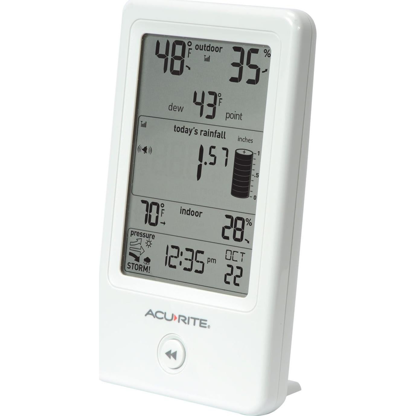 Pluviómetro AcuRite 01089M con Termómetro y Humedad