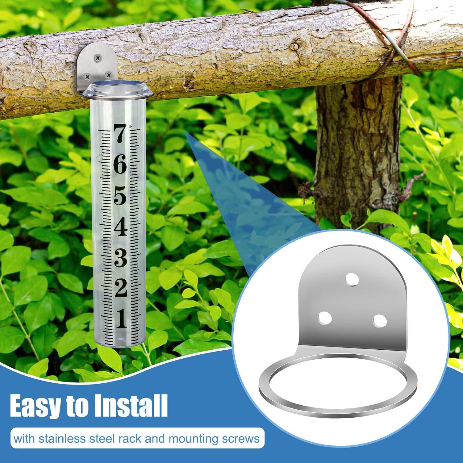 Pluviómetro HQcontL 17.78 cm para Exterior con Soporte Acero