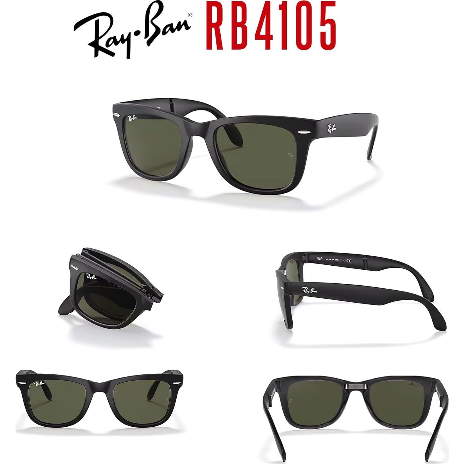 Gafas de sol Ray-Ban RB4105 Wayfarer Plegables + Kit de Cuidado