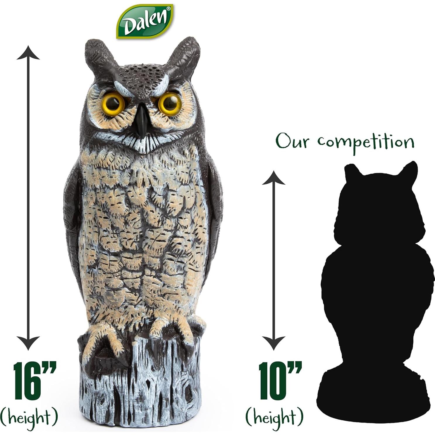 Espantapájaros Dalen Gran Búho Real 40.64 cm - Control Plagas