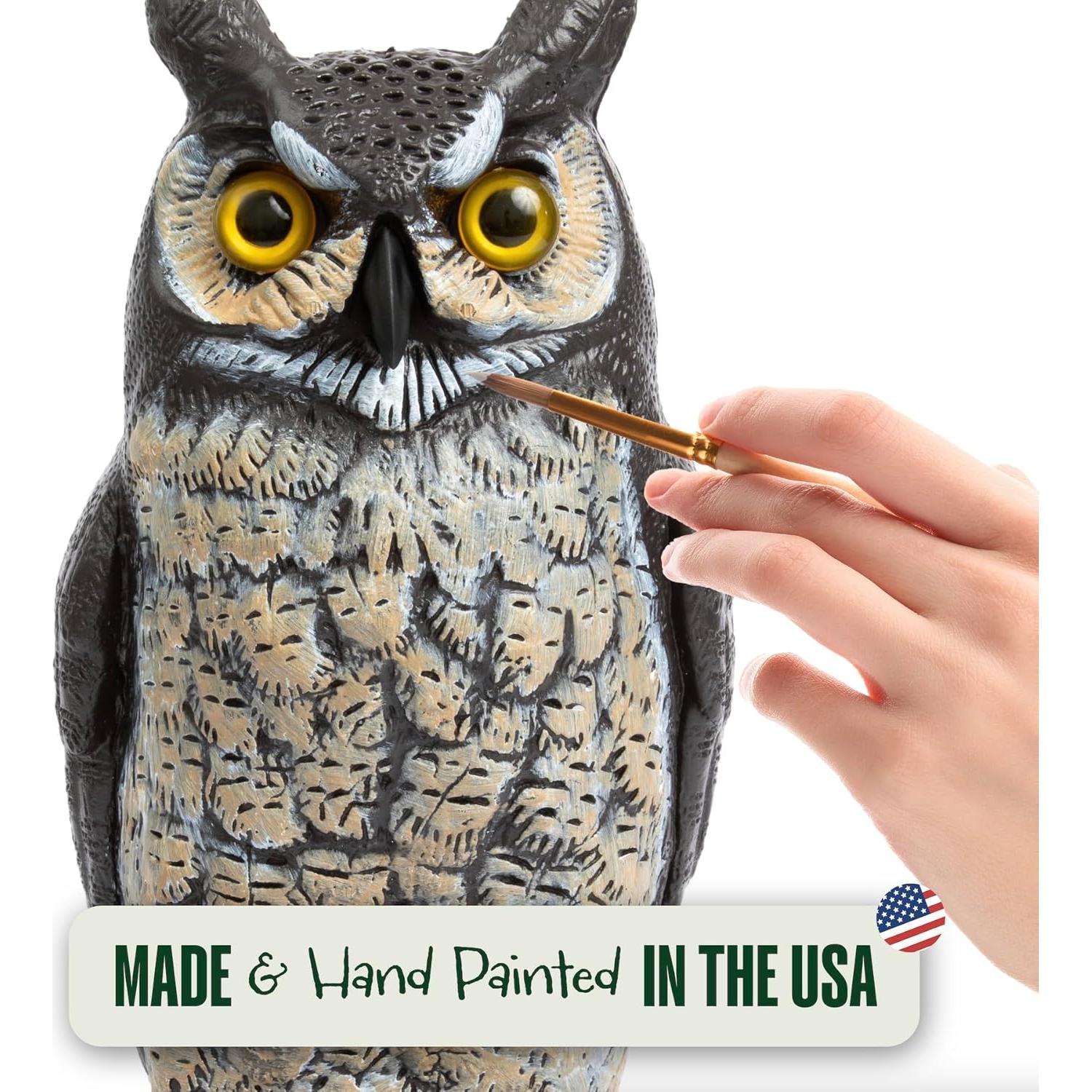 Espantapájaros Dalen Gran Búho Real 40.64 cm - Control Plagas