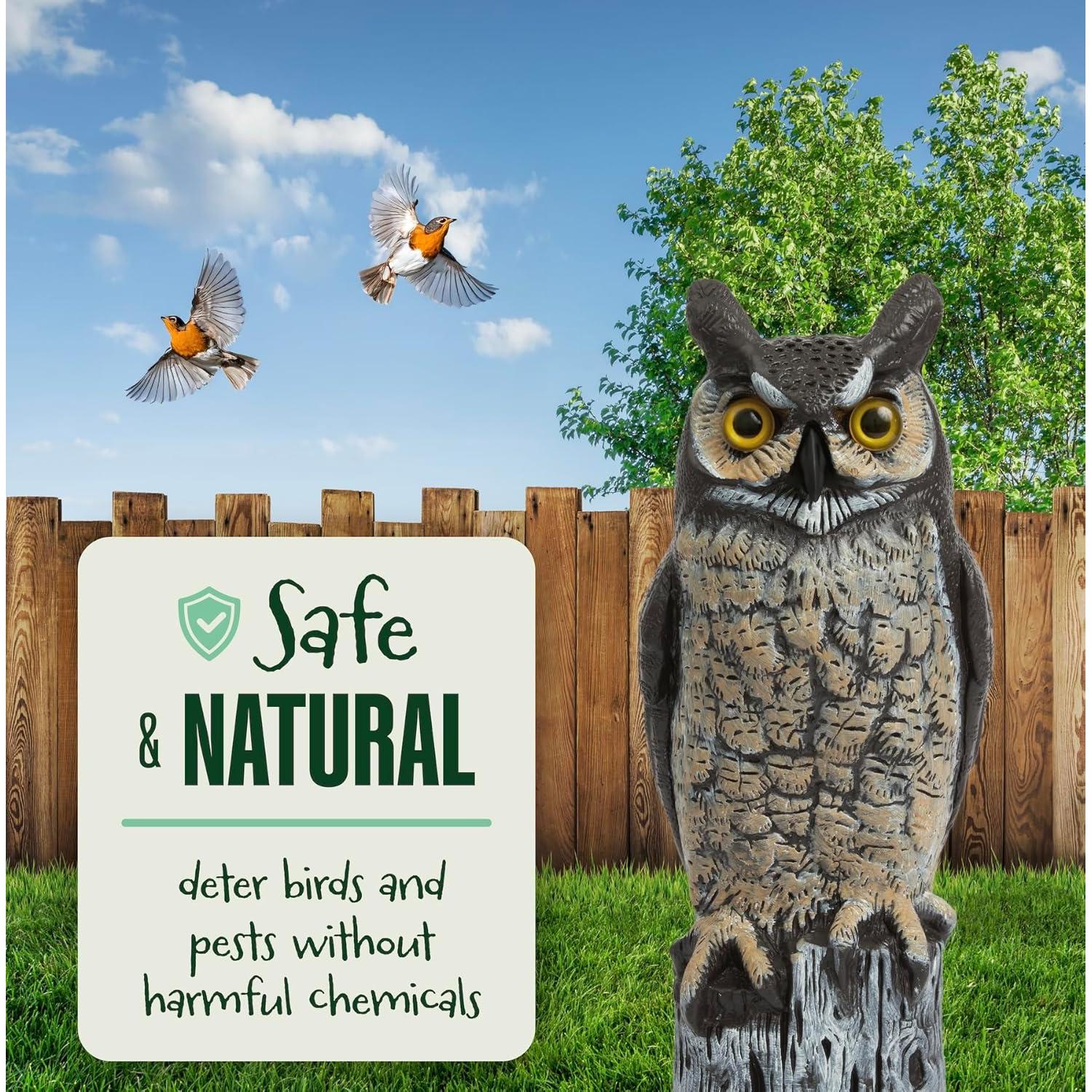 Espantapájaros Dalen Gran Búho Real 40.64 cm - Control Plagas