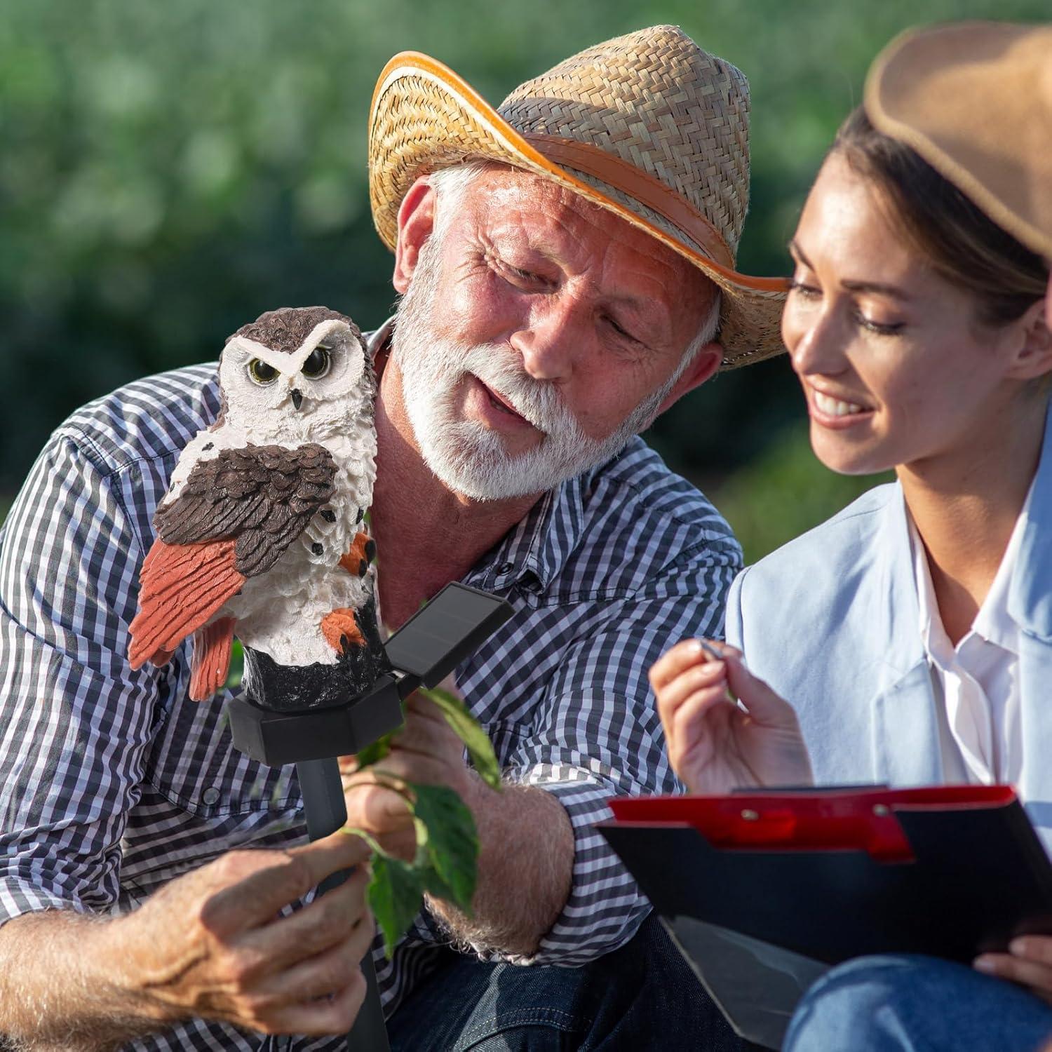 Estacas de Luz Solar Búho Capoda - 2 Piezas Decoración Jardín