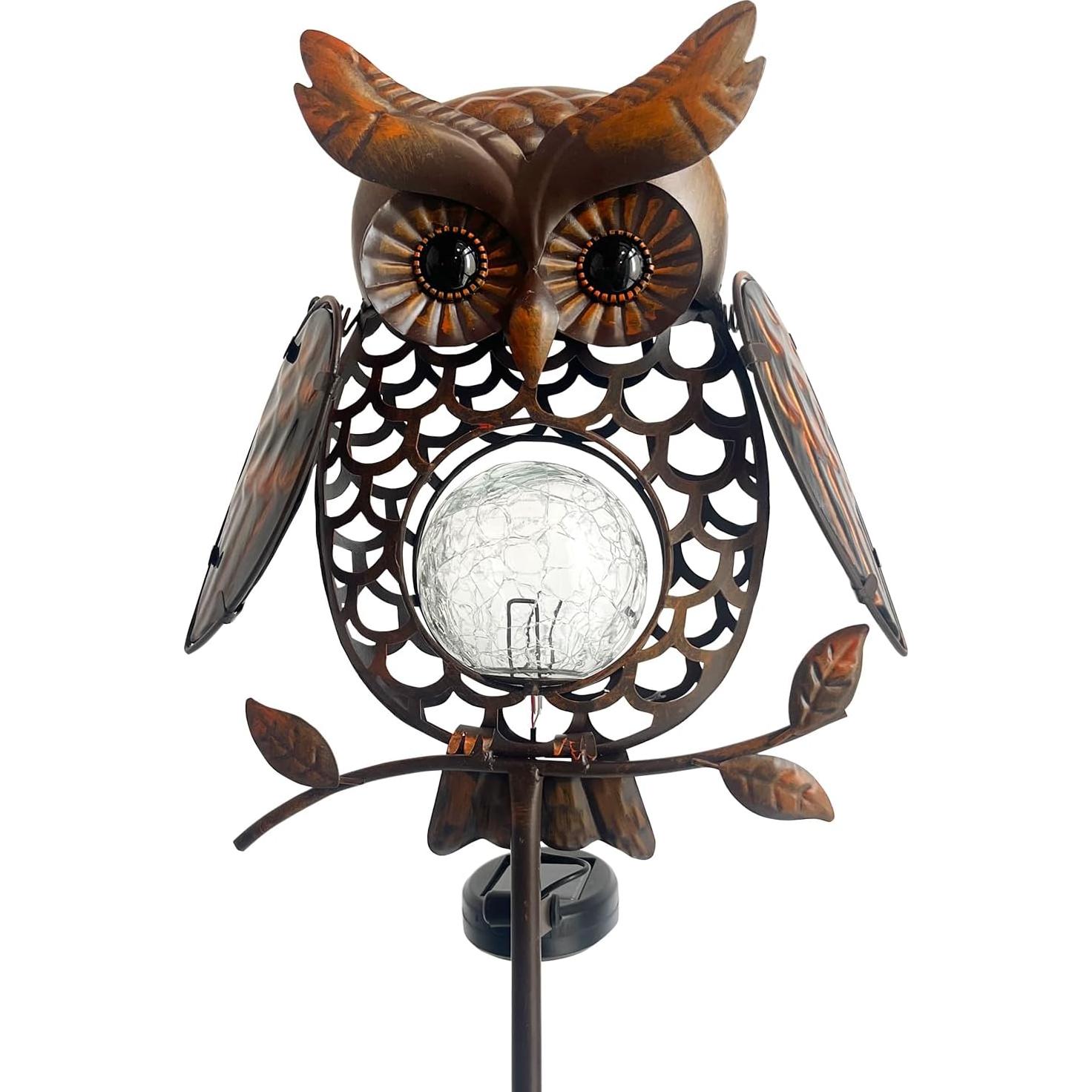 Luces Solares Decorativas HONGLAND Búho para Jardín 121.9 cm