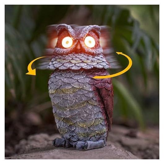 Estatua de Búho Solar Jy.cozy 22.4 cm para Jardín
