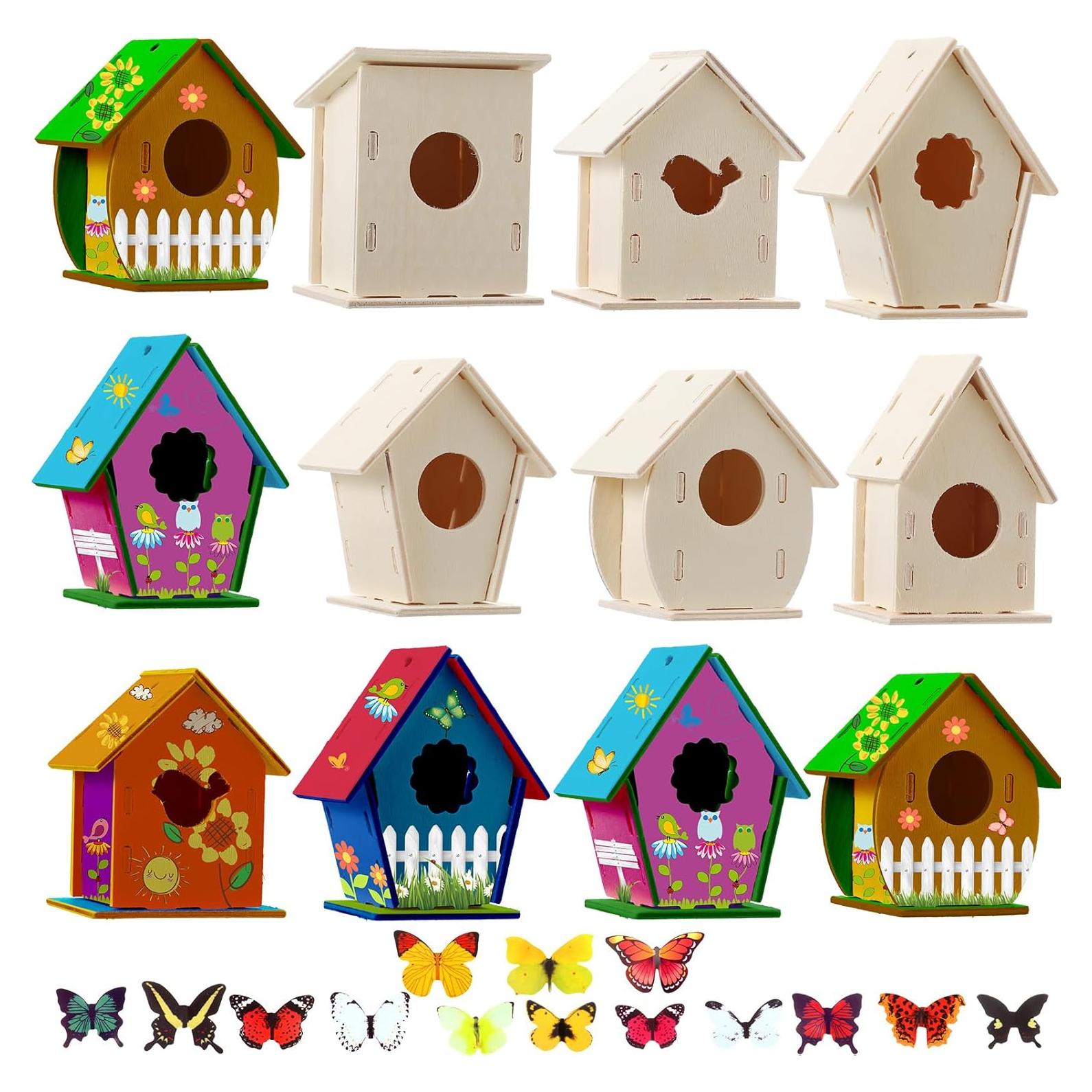 Kits de Casa de Aves DIY Sawysine 48 Piezas para Niños 6 Estilos