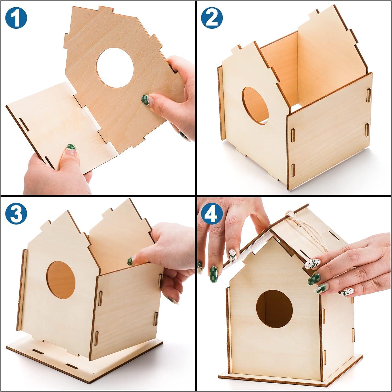 Kit de Casa para Pájaros DIY Coloch - 6 Piezas de Madera
