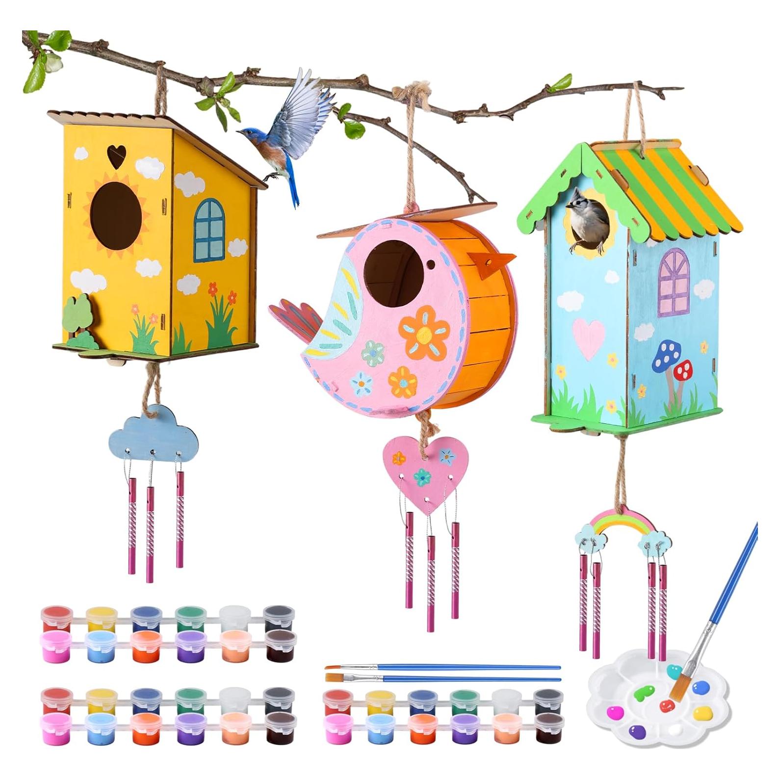 Kit de Casas para Aves JMMICO - 3 Piezas, Manualidades para Niños