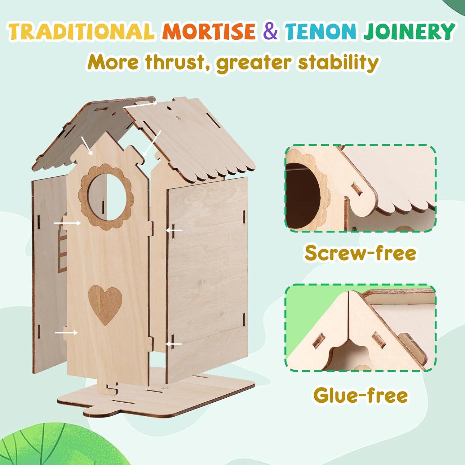 Kit de Casas para Aves JMMICO - 3 Piezas, Manualidades para Niños