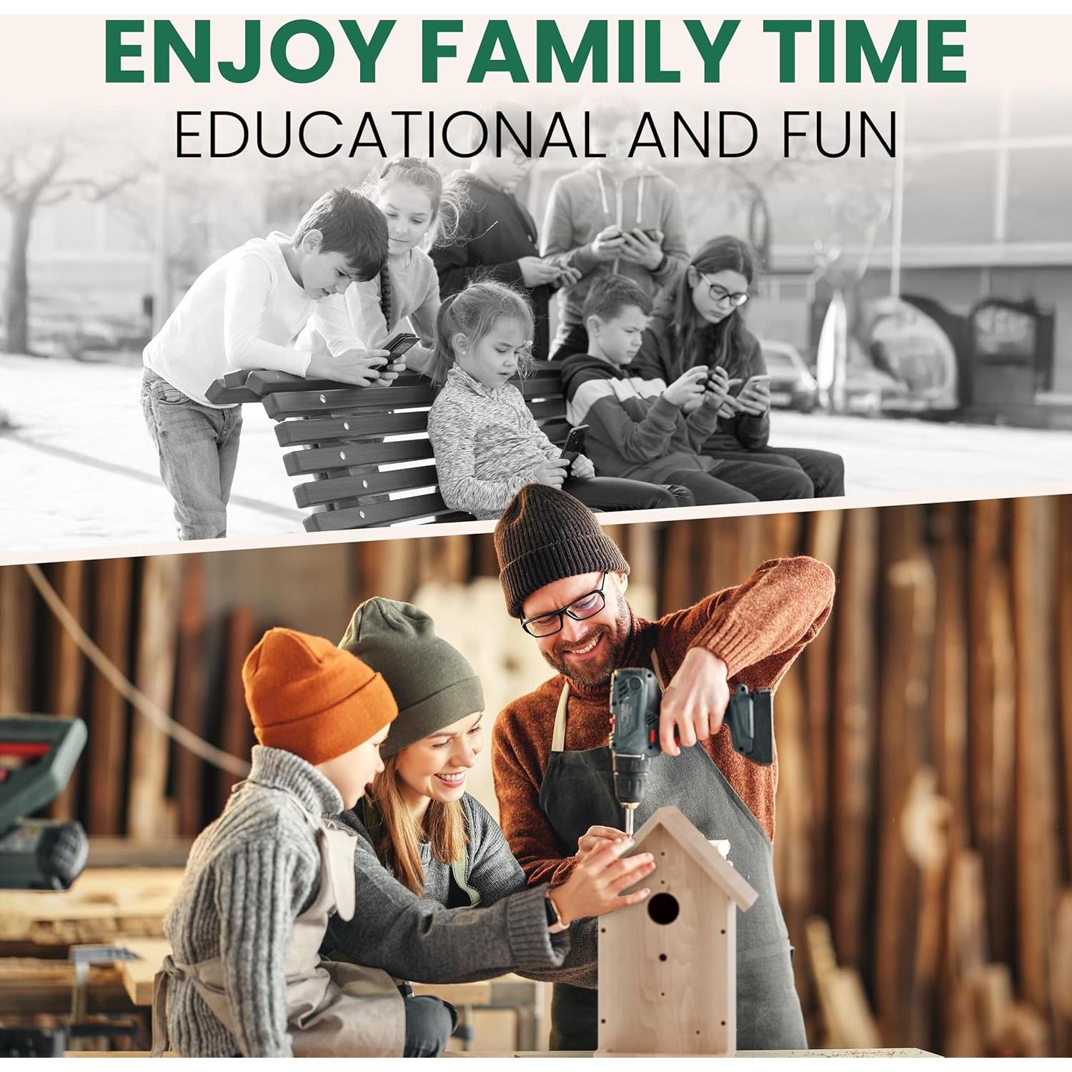 Kit de Casa para Aves de Madera TLSEC - Manualidades para Niños