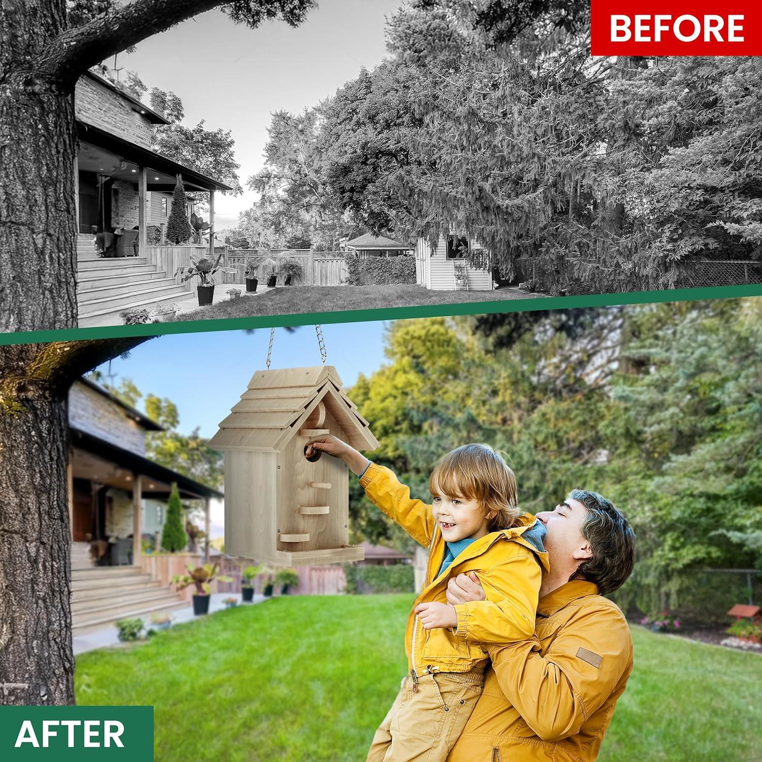 Kit de Casa para Aves de Madera TLSEC - Manualidades para Niños