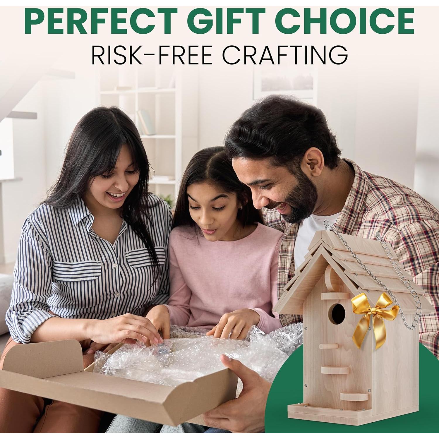 Kit de Casa para Aves de Madera TLSEC - Manualidades para Niños