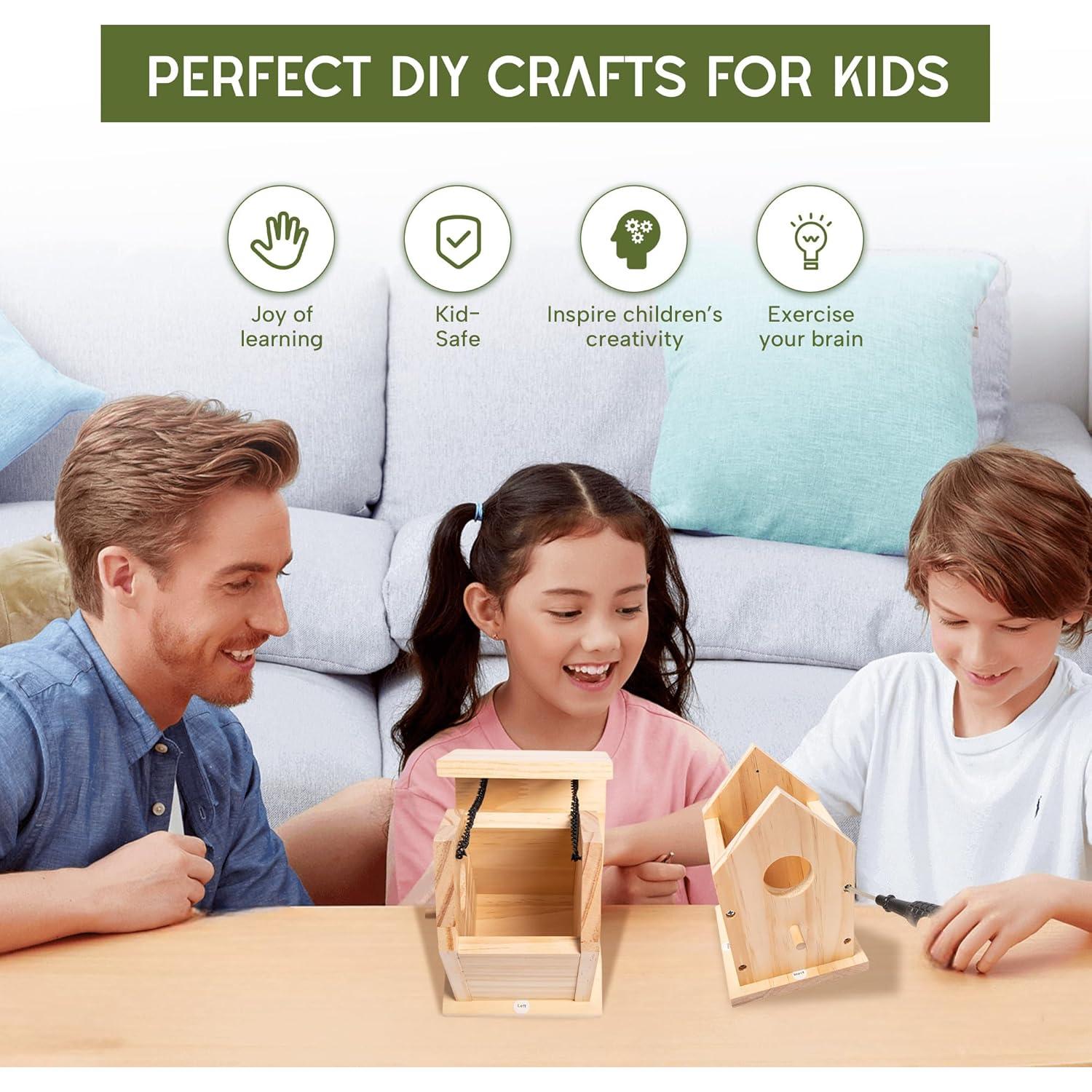 Casas para Aves HPC Decor 2 Pack Madera Natural 12x12 cm