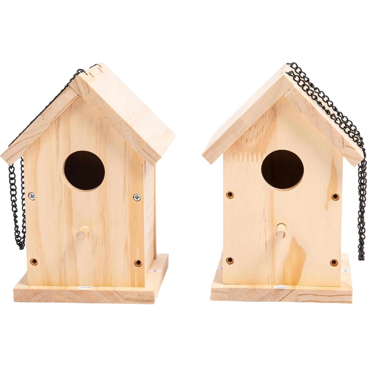 Casas para Aves HPC Decor 2 Pack Madera Natural 12x12 cm