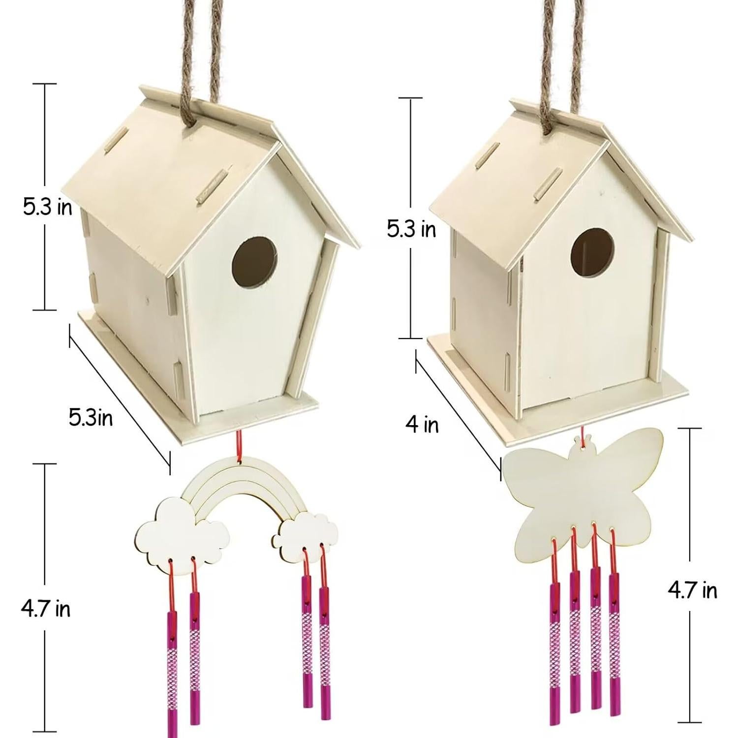 Kit de Manualidades Casa de Pájaros DIY Oriental Cherry 4 Pzs
