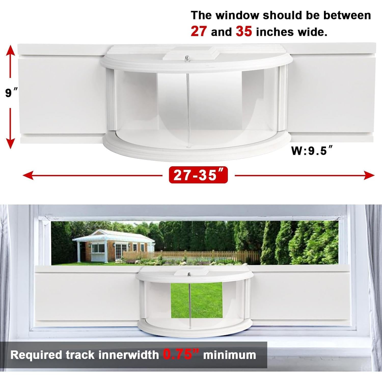 Comedero de Aves para Ventana BAIAPEY - Ajuste 68.58-88.9 cm