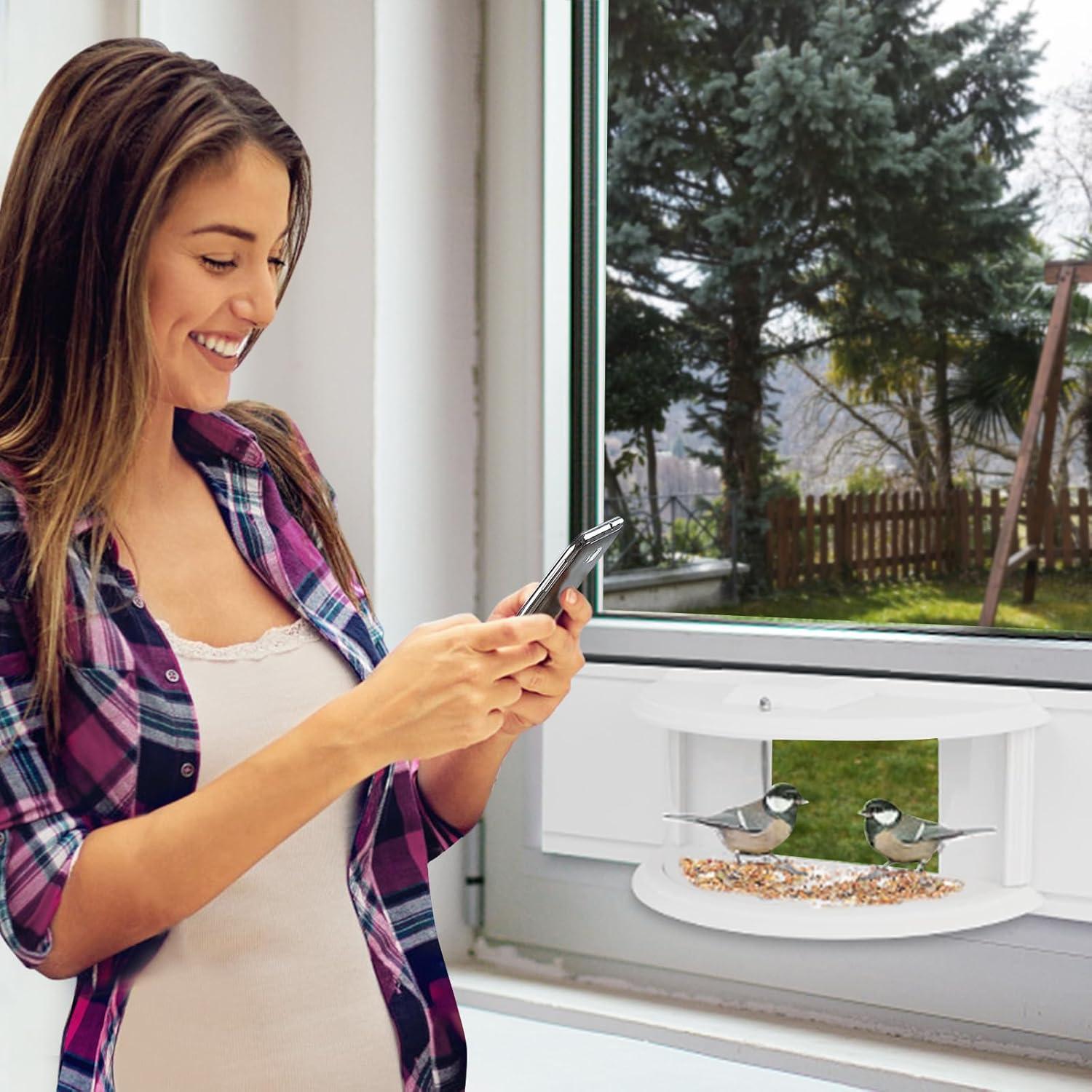 Comedero de Aves para Ventana BAIAPEY - Ajuste 68.58-88.9 cm