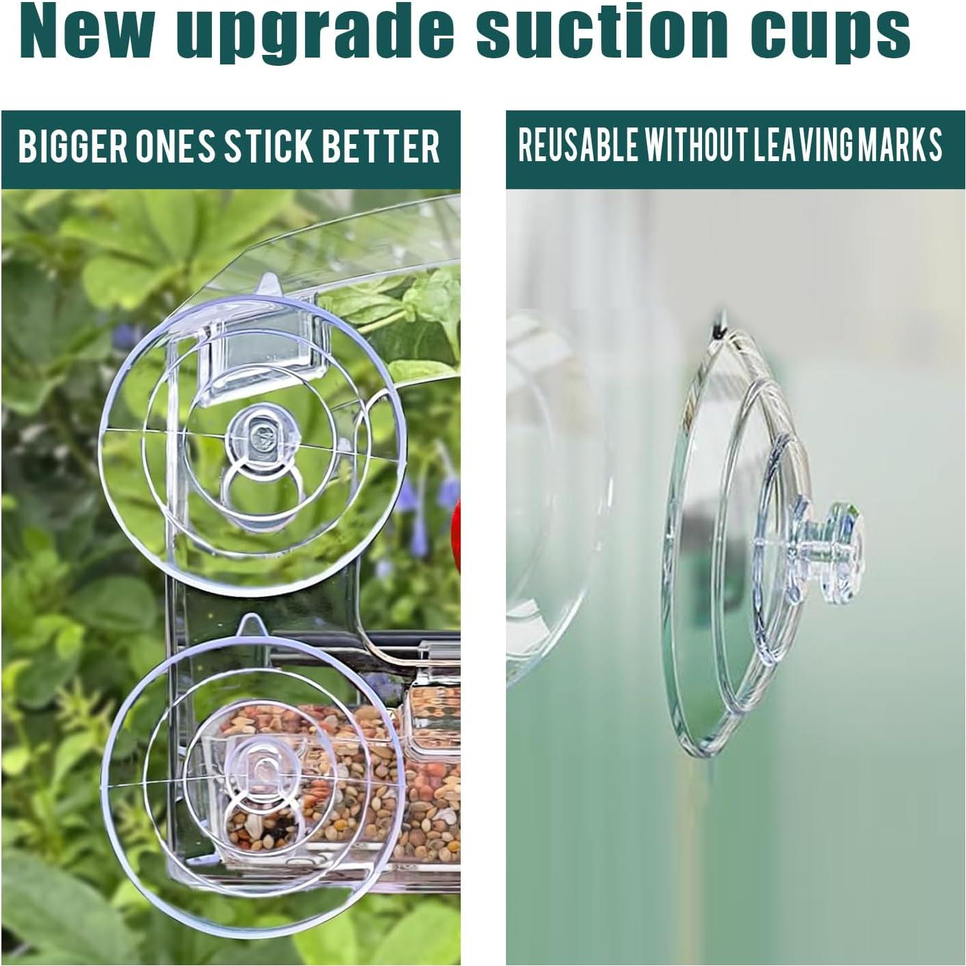 Comedero para Aves de Ventana WLLKOO 2 Paquetes con Ventosas