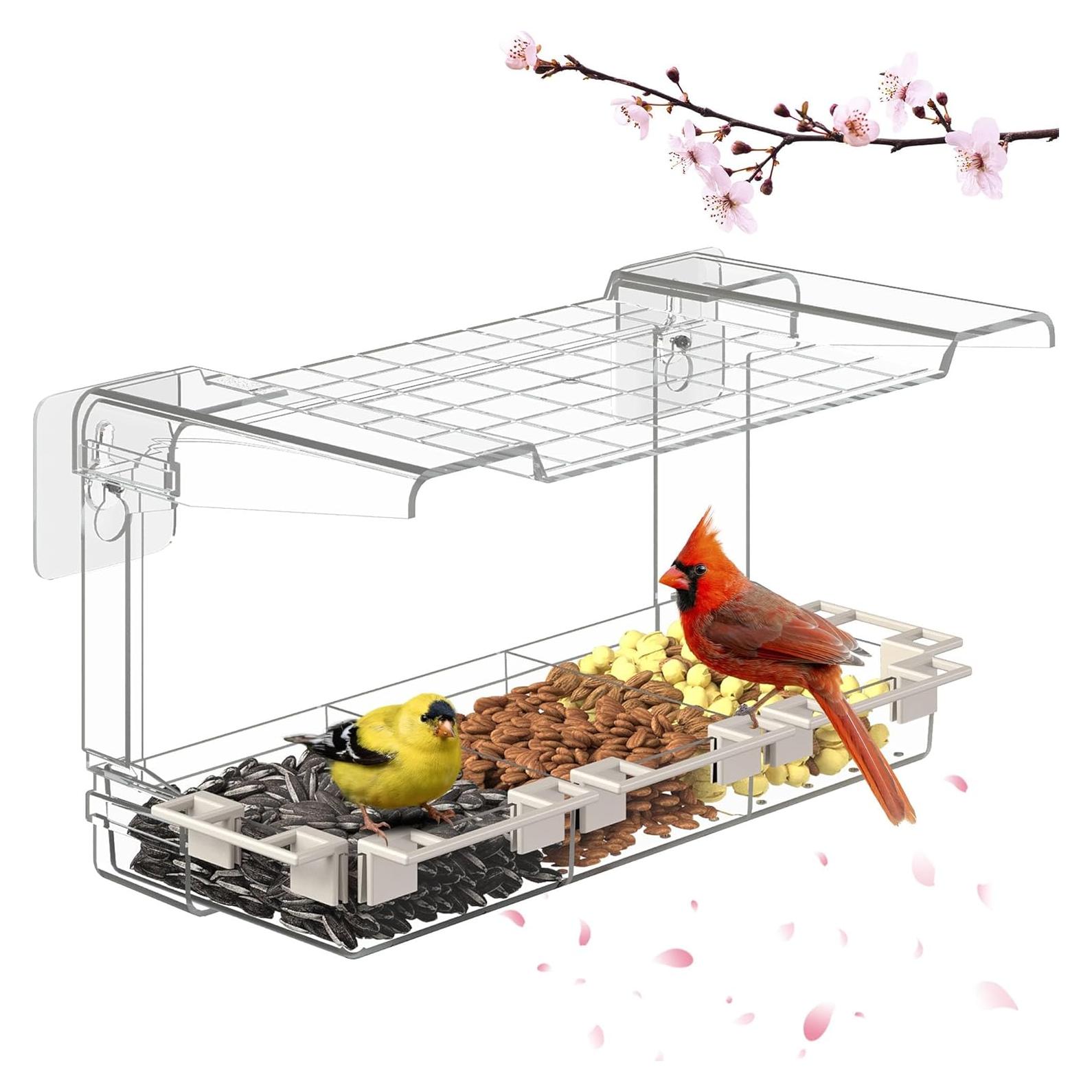 Comedero para Aves LMHOME Transparente 3 Compartimentos 320g
