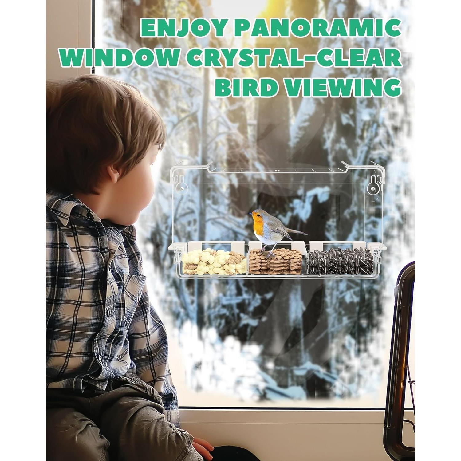 Comedero para Aves LMHOME Transparente 3 Compartimentos 320g