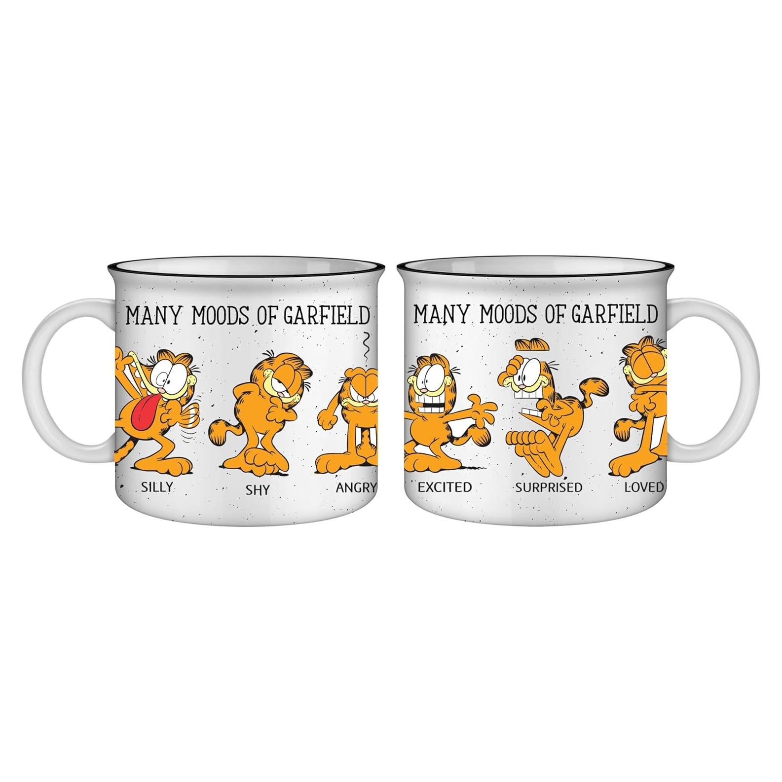 Taza Camper Cerámica Garfield 591 ml Muchos Estados de Ánimo