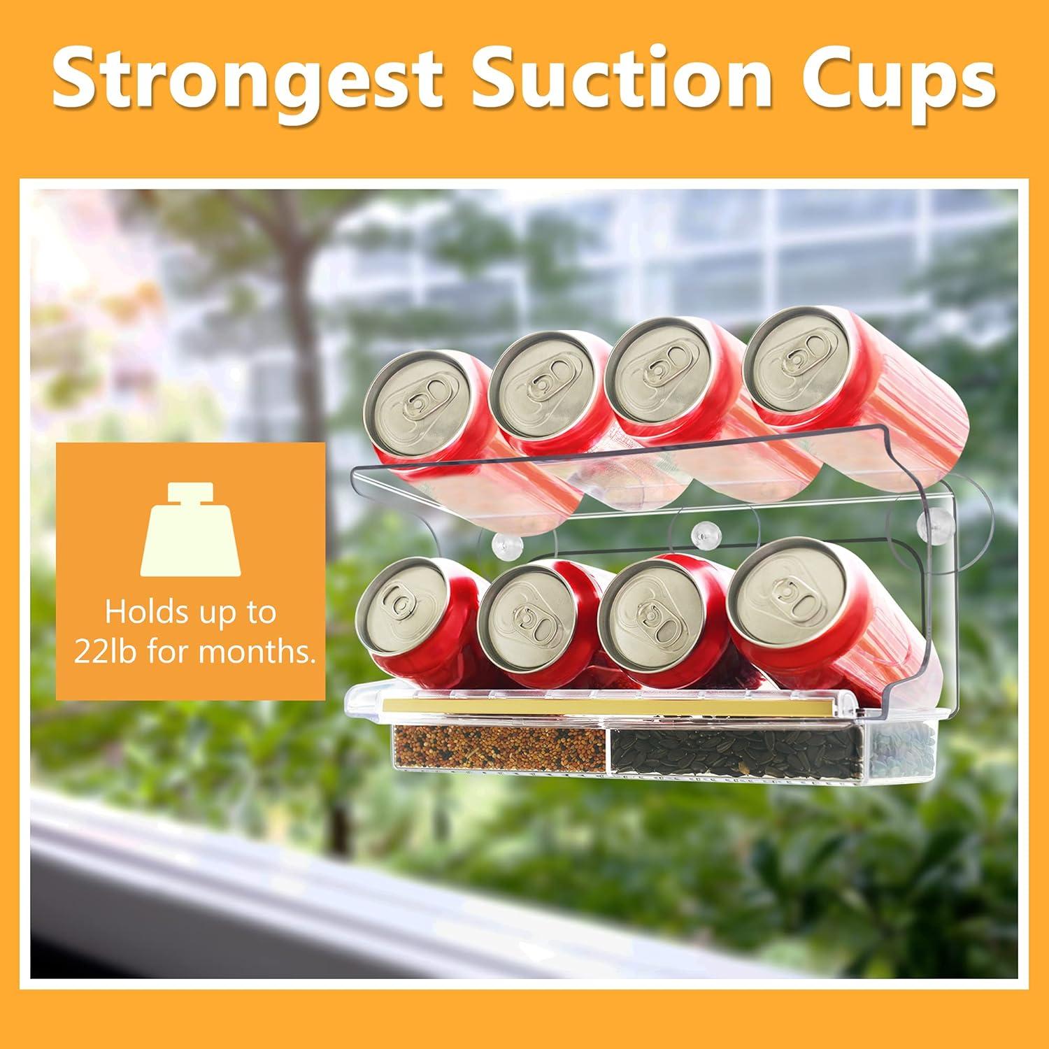 Comedero para Aves de Ventana LUJII Transparente 4 Tazas