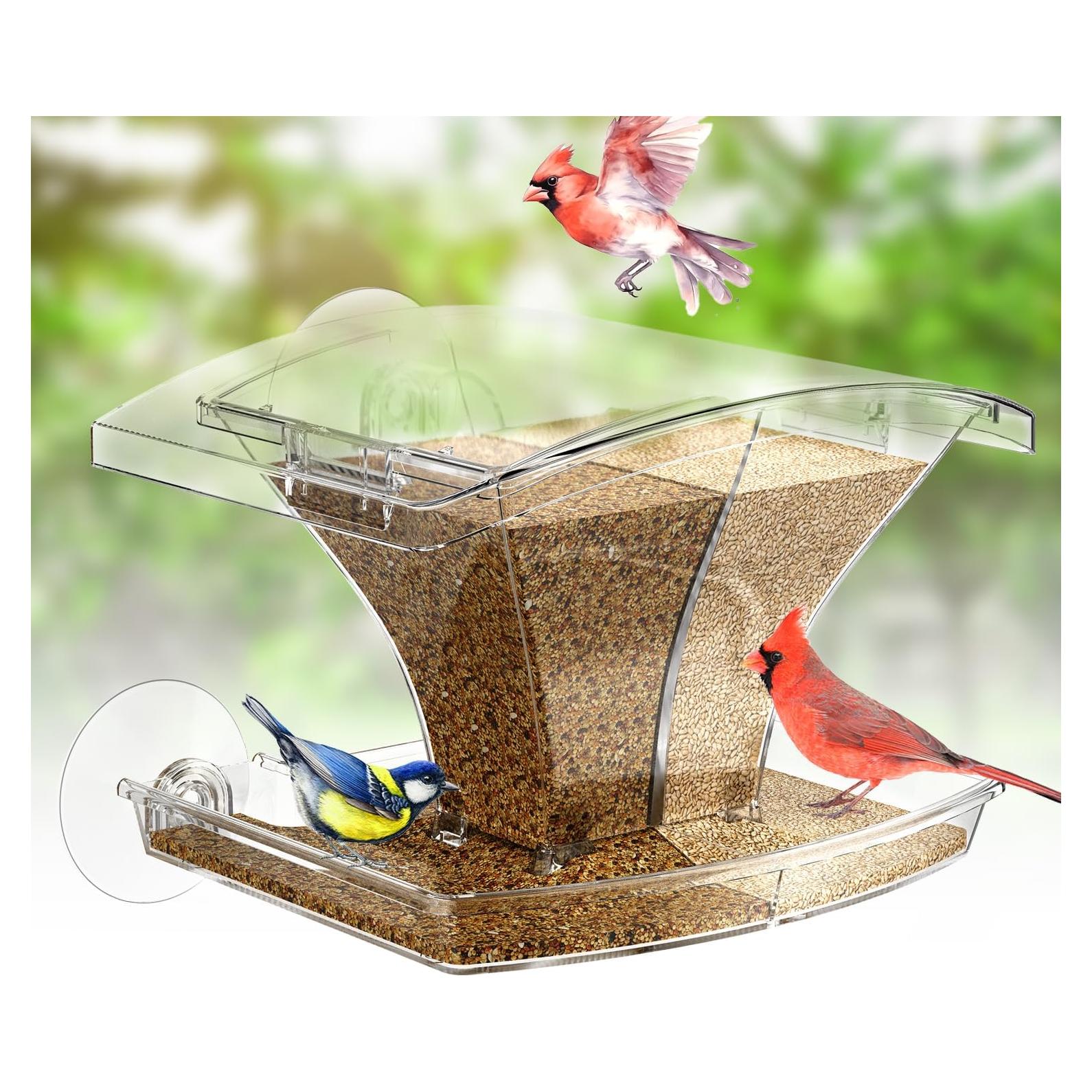 Comedero para Aves de Ventana KRUOO 1.13 kg Impermeable