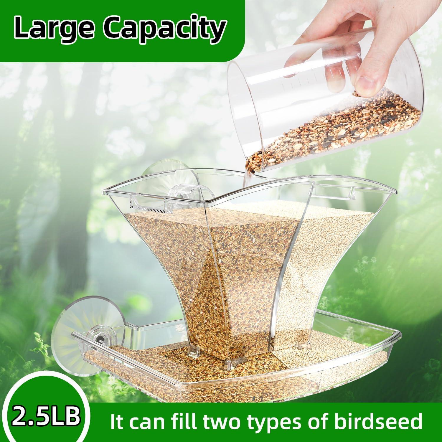 Comedero para Aves de Ventana KRUOO 1.13 kg Impermeable