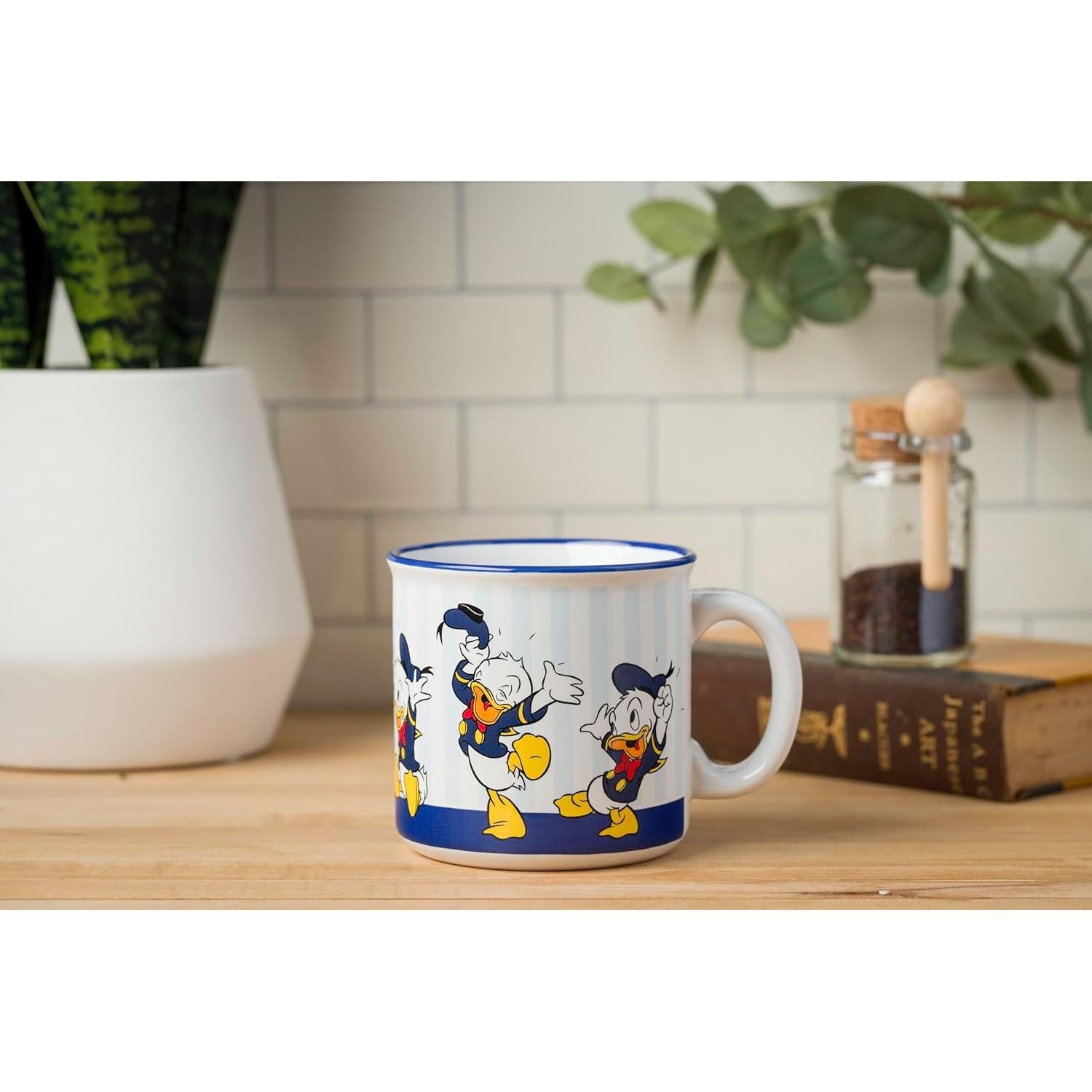 Taza Cerámica Silver Buffalo Pato Donald 590 ml Rayas