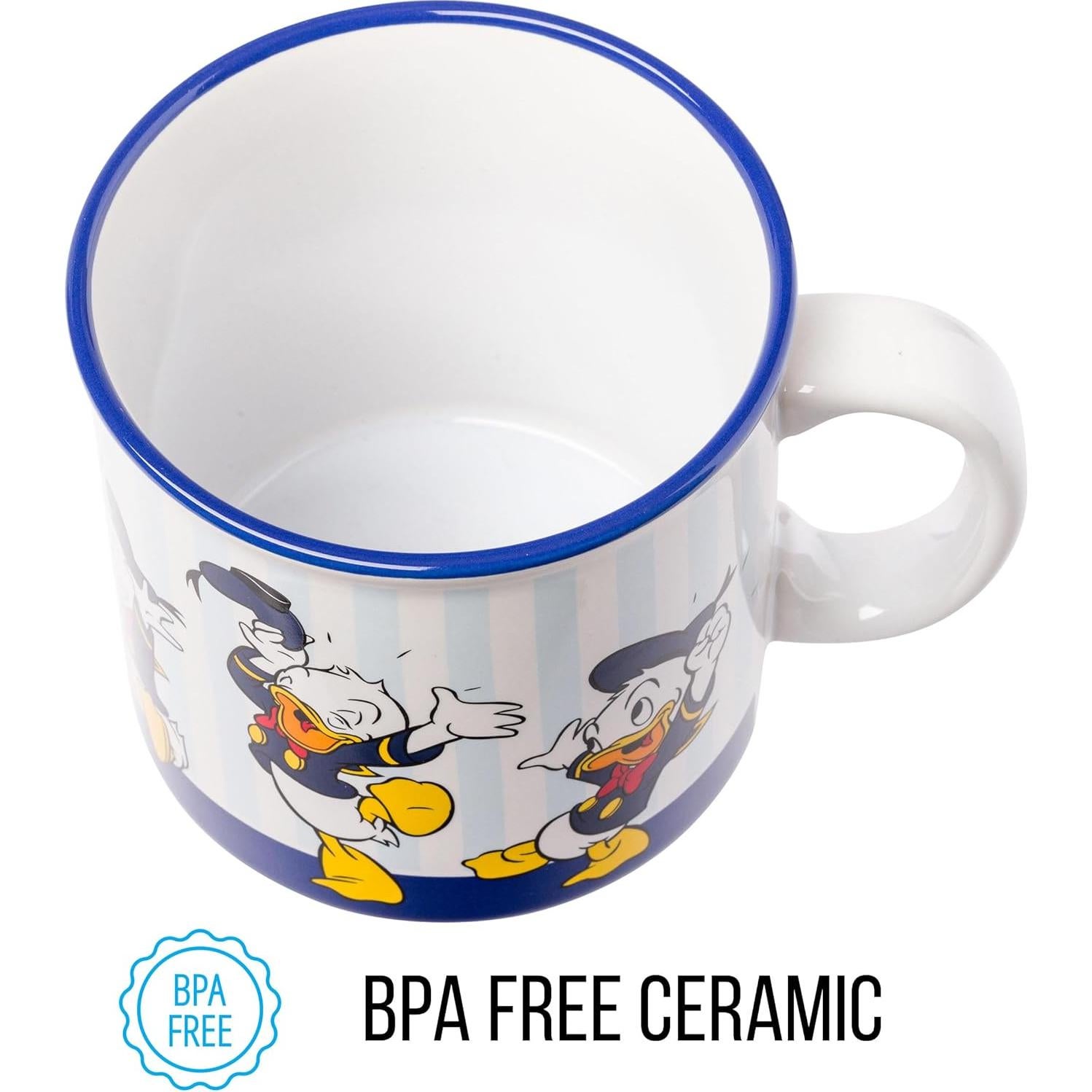 Taza Cerámica Silver Buffalo Pato Donald 590 ml Rayas