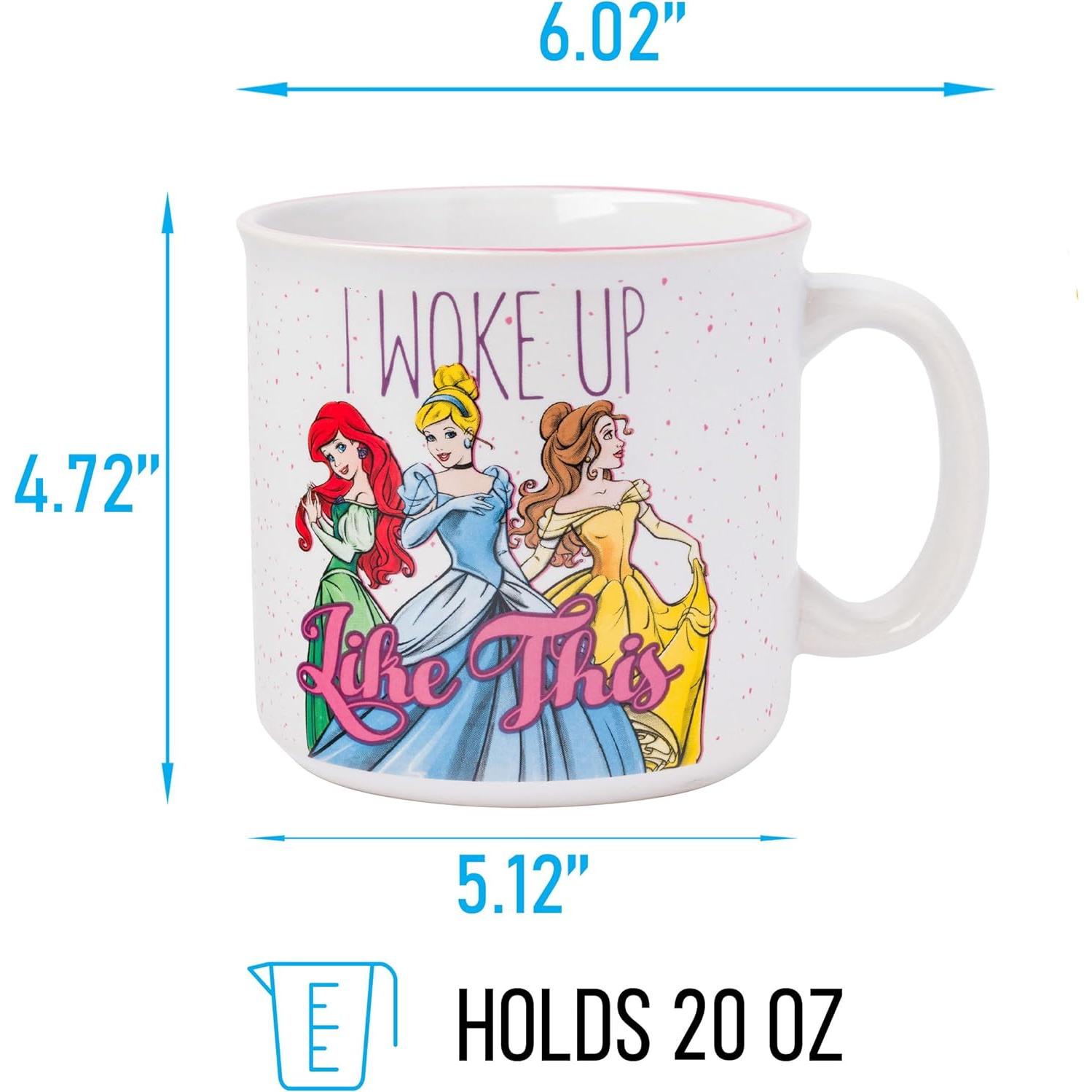 Taza Camper Cerámica Disney Princesas 600ml Silver Buffalo