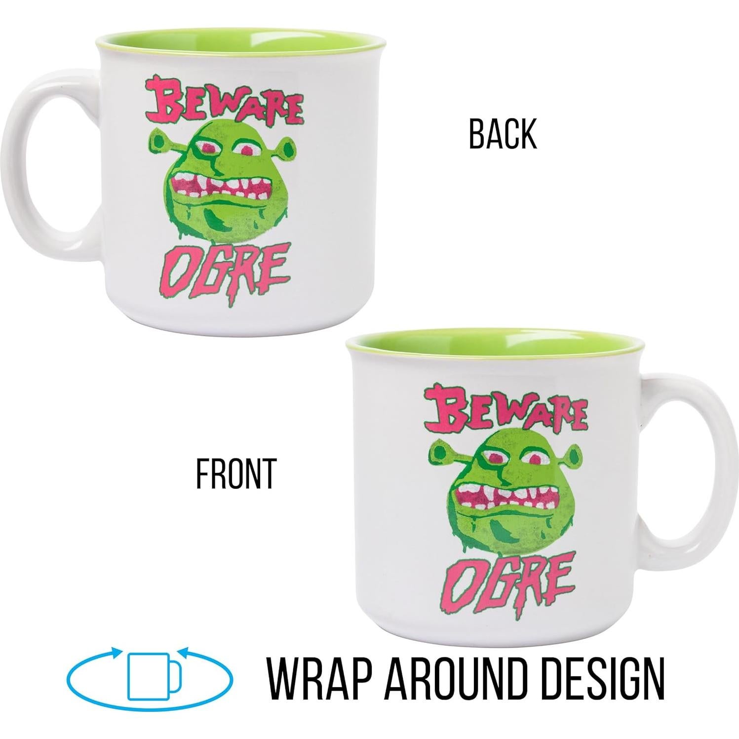 Taza Cerámica Silver Buffalo Shrek Cuidado Ogre 591 ml