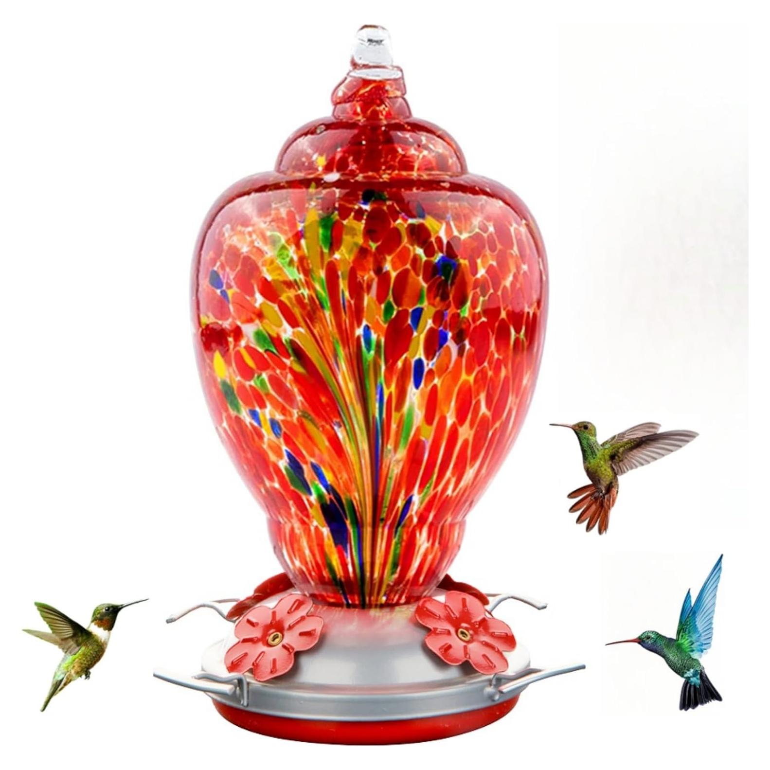 Alimentador de Colibríes WOSIBO Vidrio Soplado 0.91 kg