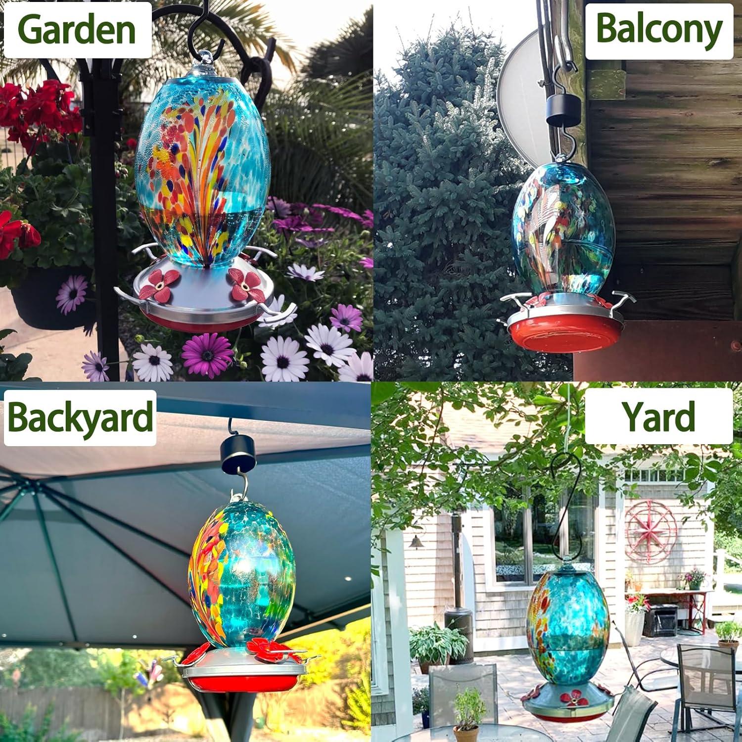 Alimentador de Colibrí de Vidrio Muse Garden 0.77kg Colgante