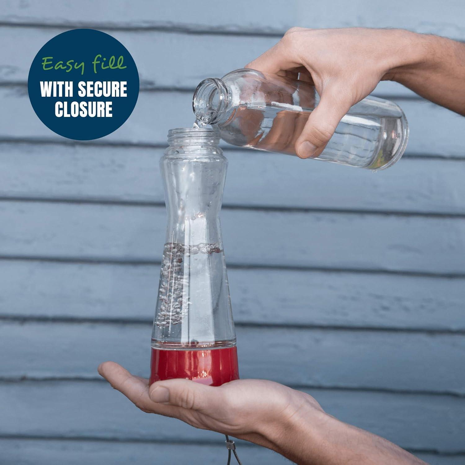 Alimentador de Colibríes MEKKAPRO 296 ml Vidrio Rojo Colgante