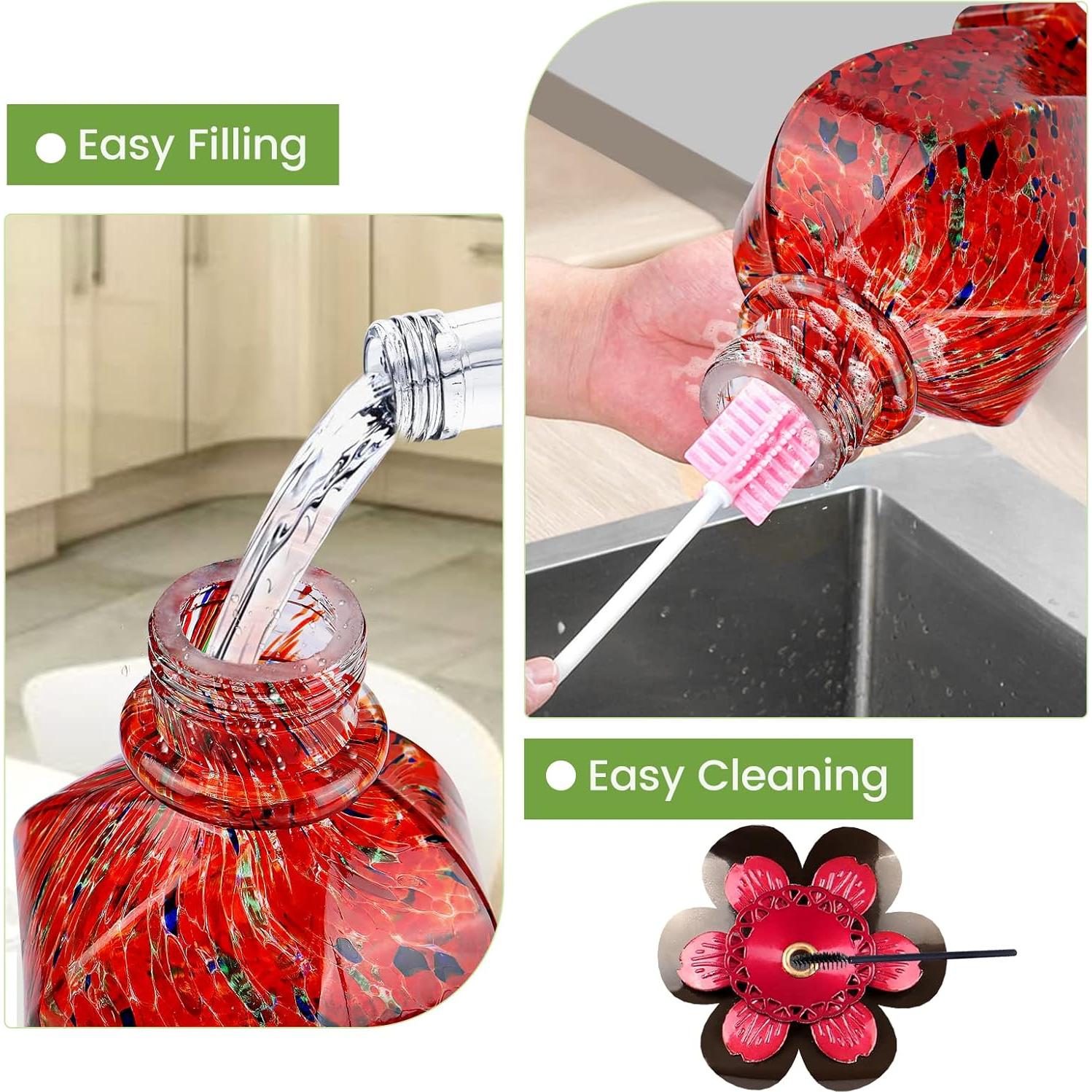 Alimentador de Colibríes BOLITE de Vidrio 0.62L con 5 Puertos