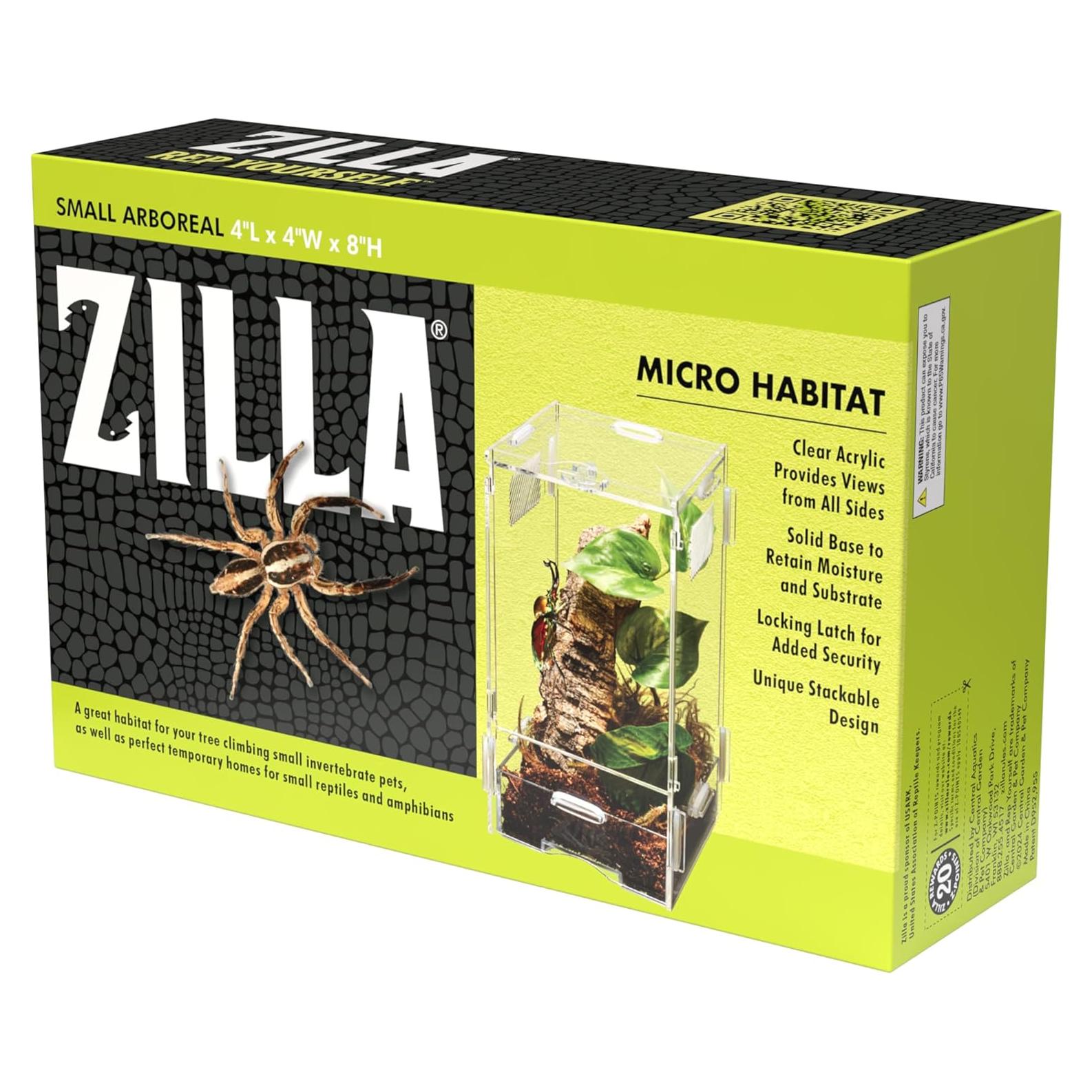 Terrario Zilla Micro Habitat Pequeño para Reptiles y Anfibios