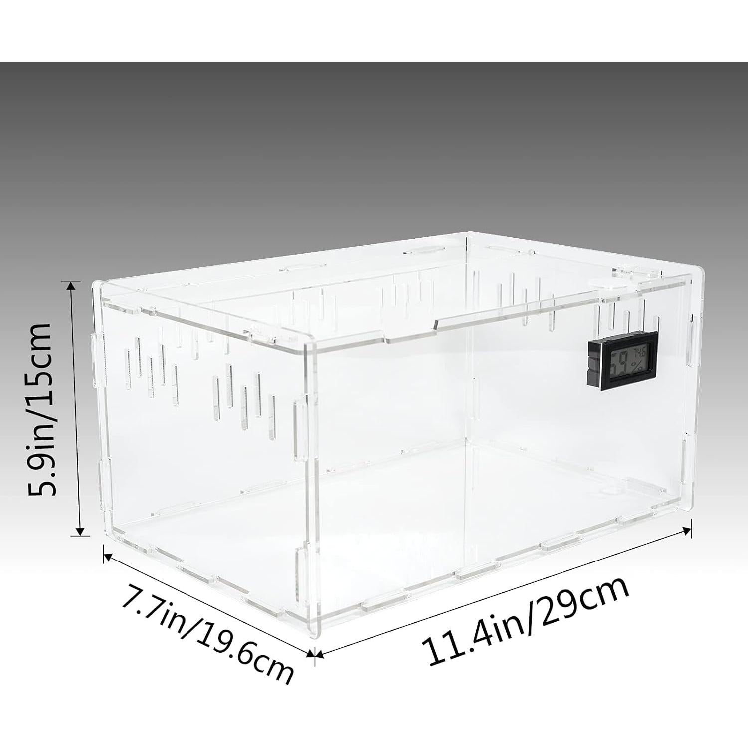 Tanque de Cría para Reptiles BETAZOOER 29x20cm con Higrómetro