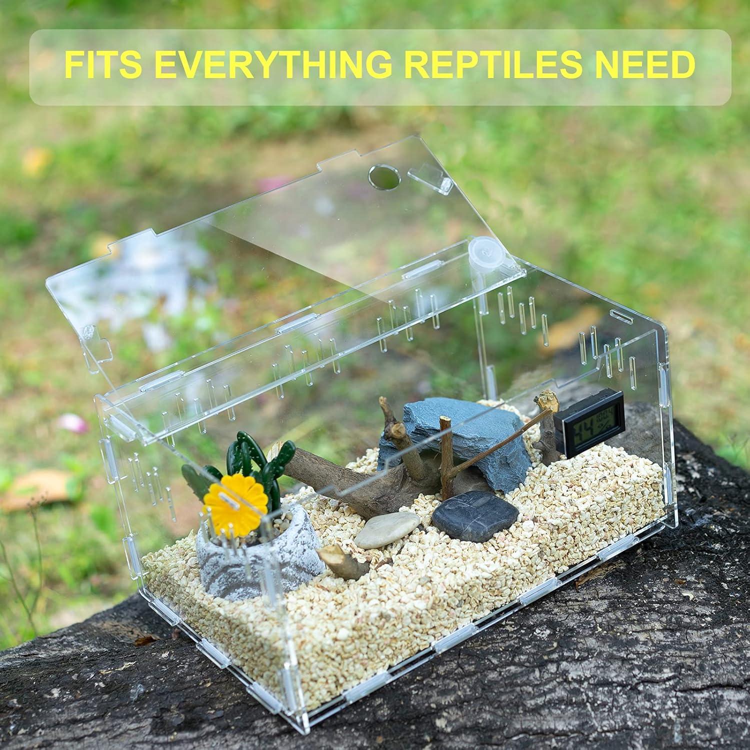 Tanque de Cría para Reptiles BETAZOOER 29x20cm con Higrómetro