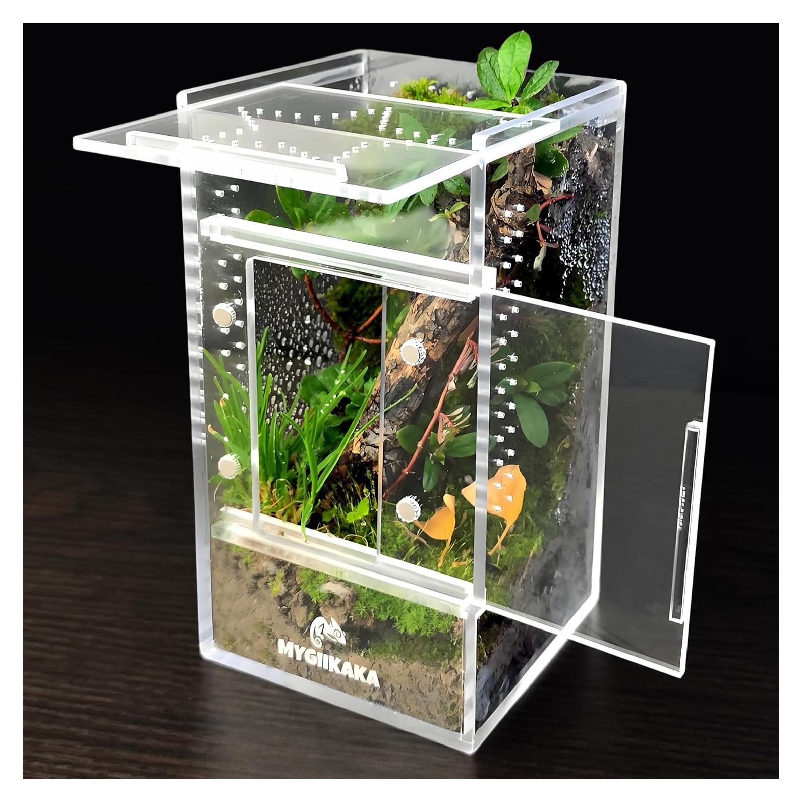 Terrario de Insectos MYGIIKAKA 7.62x7.62x15 cm Acrílico