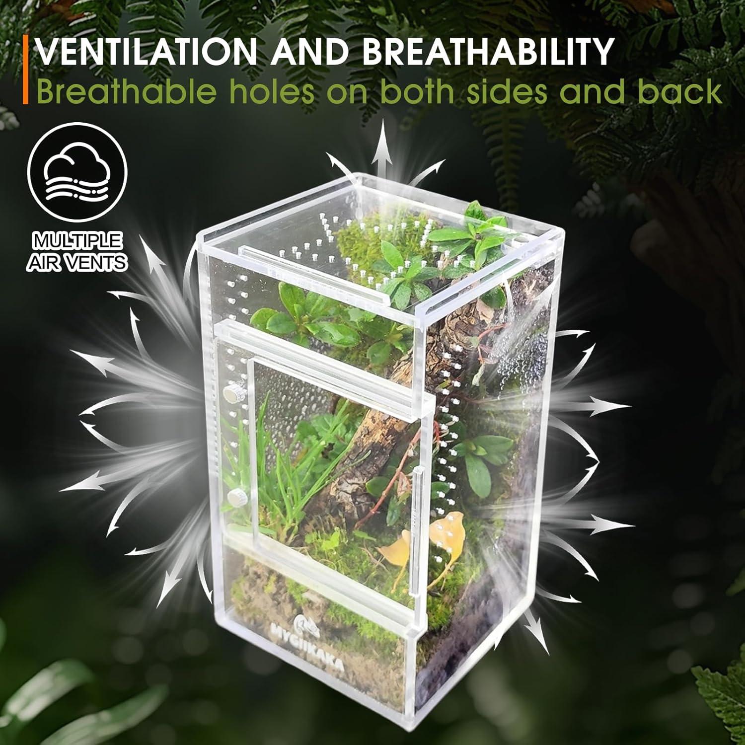 Terrario de Insectos MYGIIKAKA 7.62x7.62x15 cm Acrílico