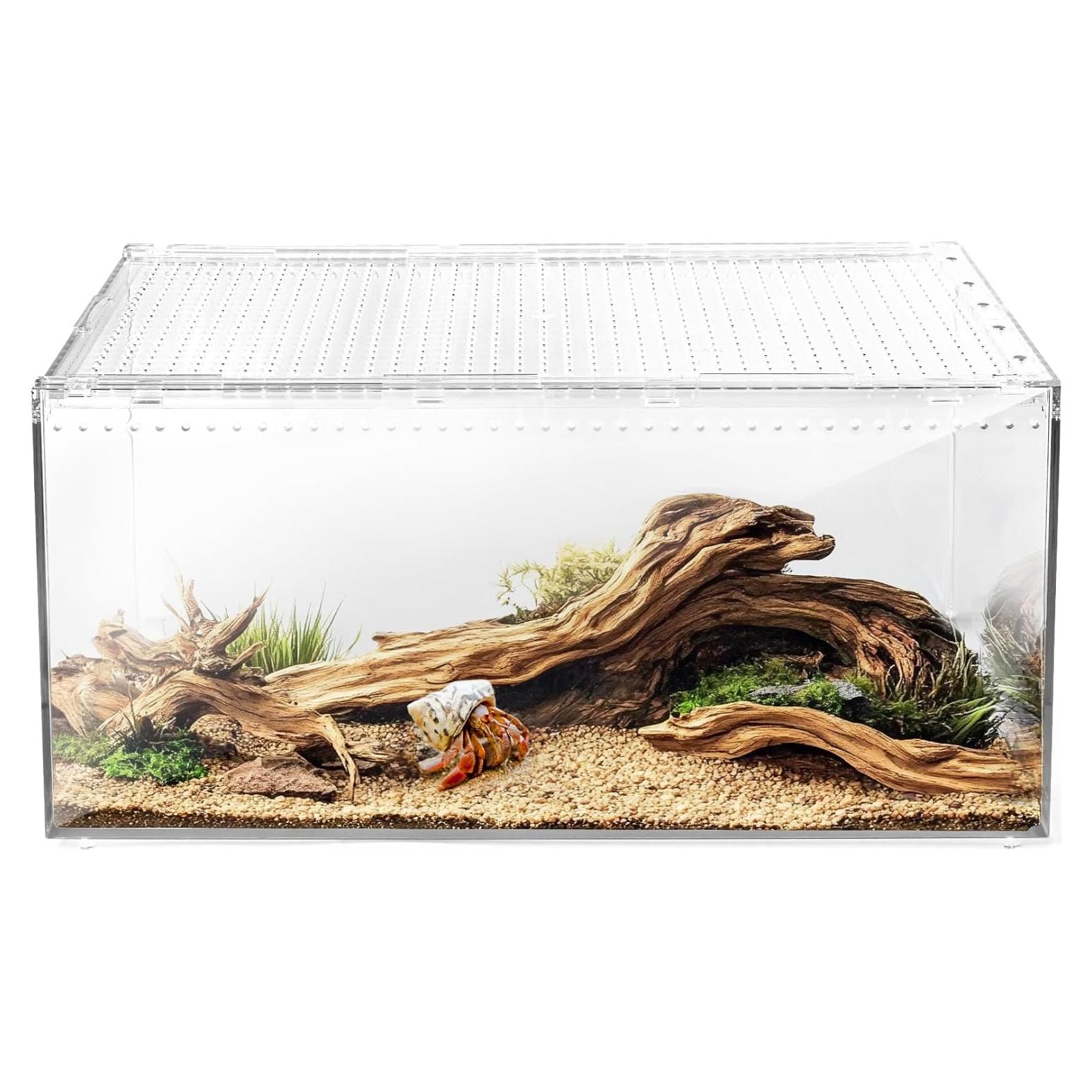 Tanque de Terrario AZV Reptile 20x15x10 cm para Gecko y Tarantula