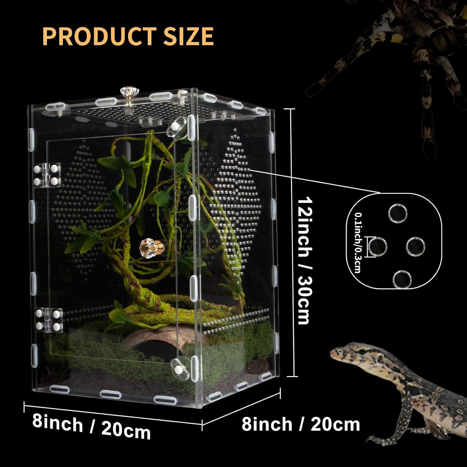 Terrario de Reptiles Orekemo 30.48x20.32x20.32cm Acrílico