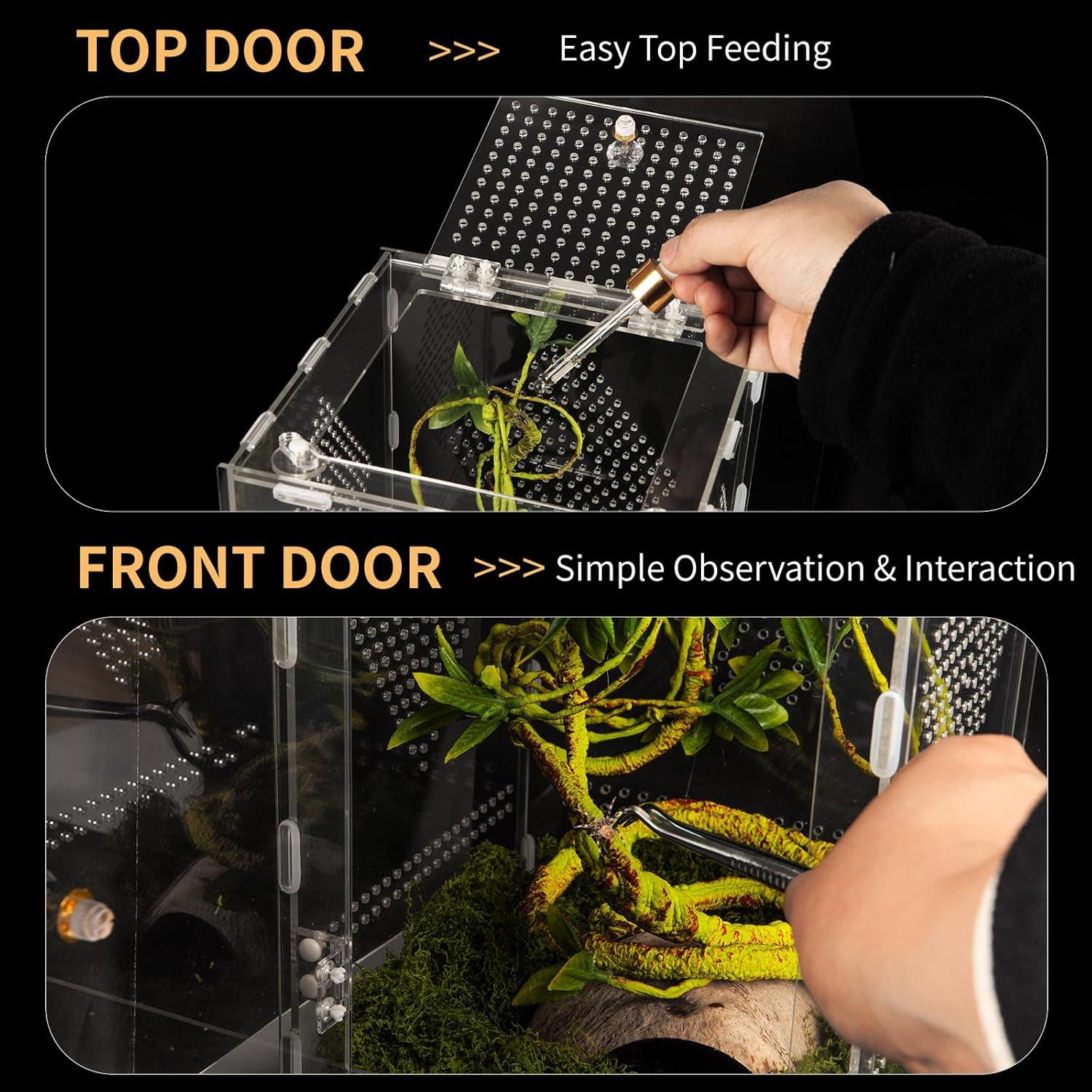 Terrario de Reptiles Orekemo 30.48x20.32x20.32cm Acrílico