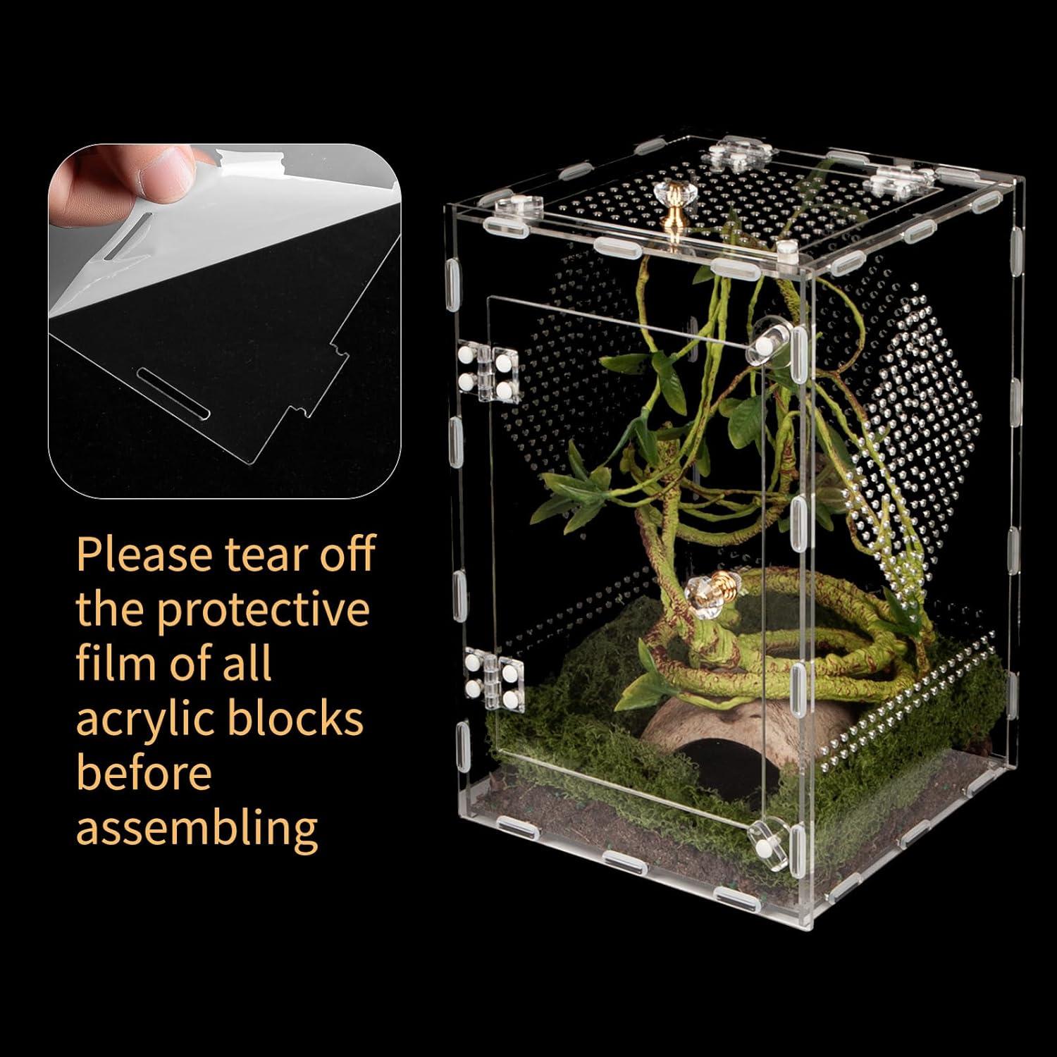 Terrario de Reptiles Orekemo 30.48x20.32x20.32cm Acrílico