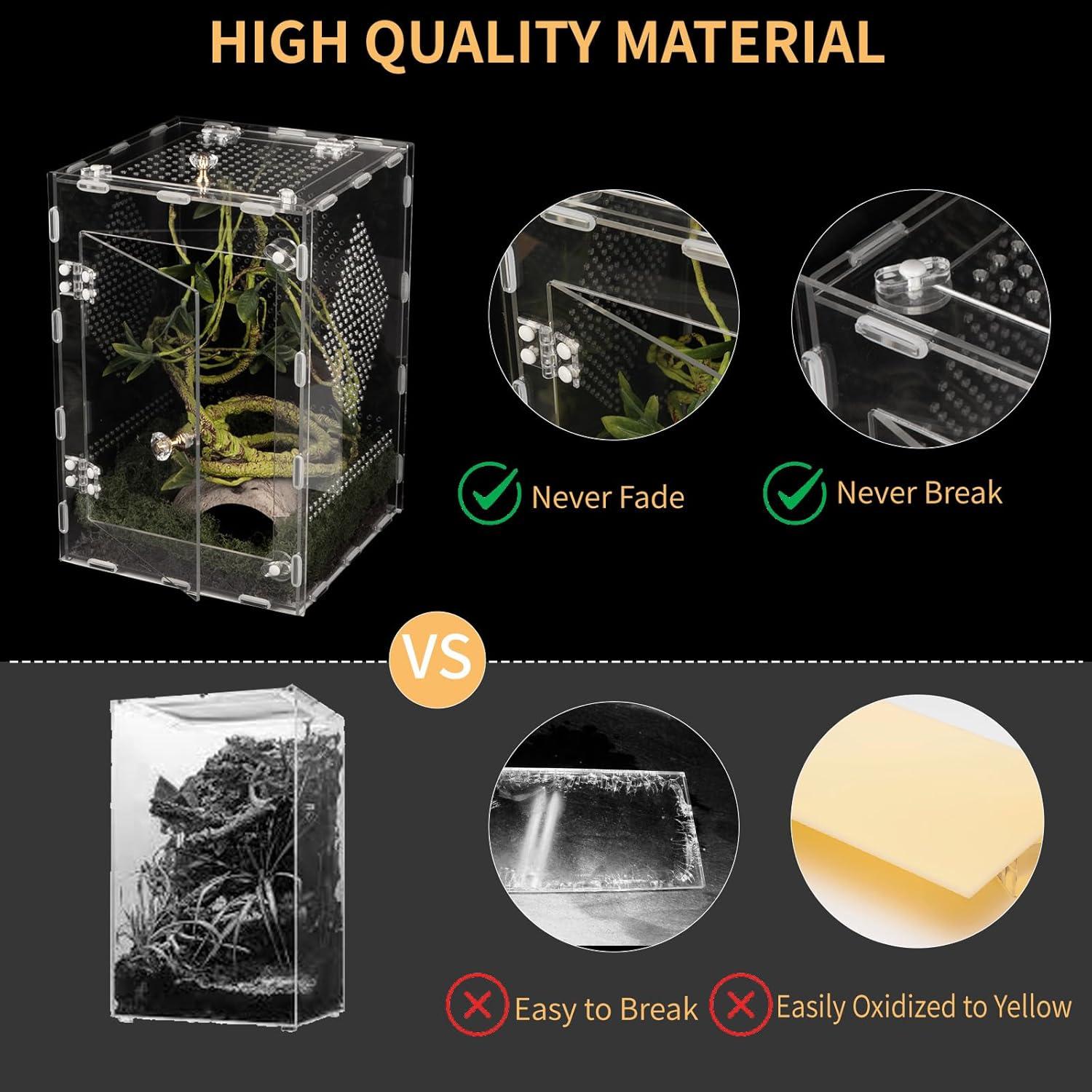 Terrario de Reptiles Orekemo 30.48x20.32x20.32cm Acrílico